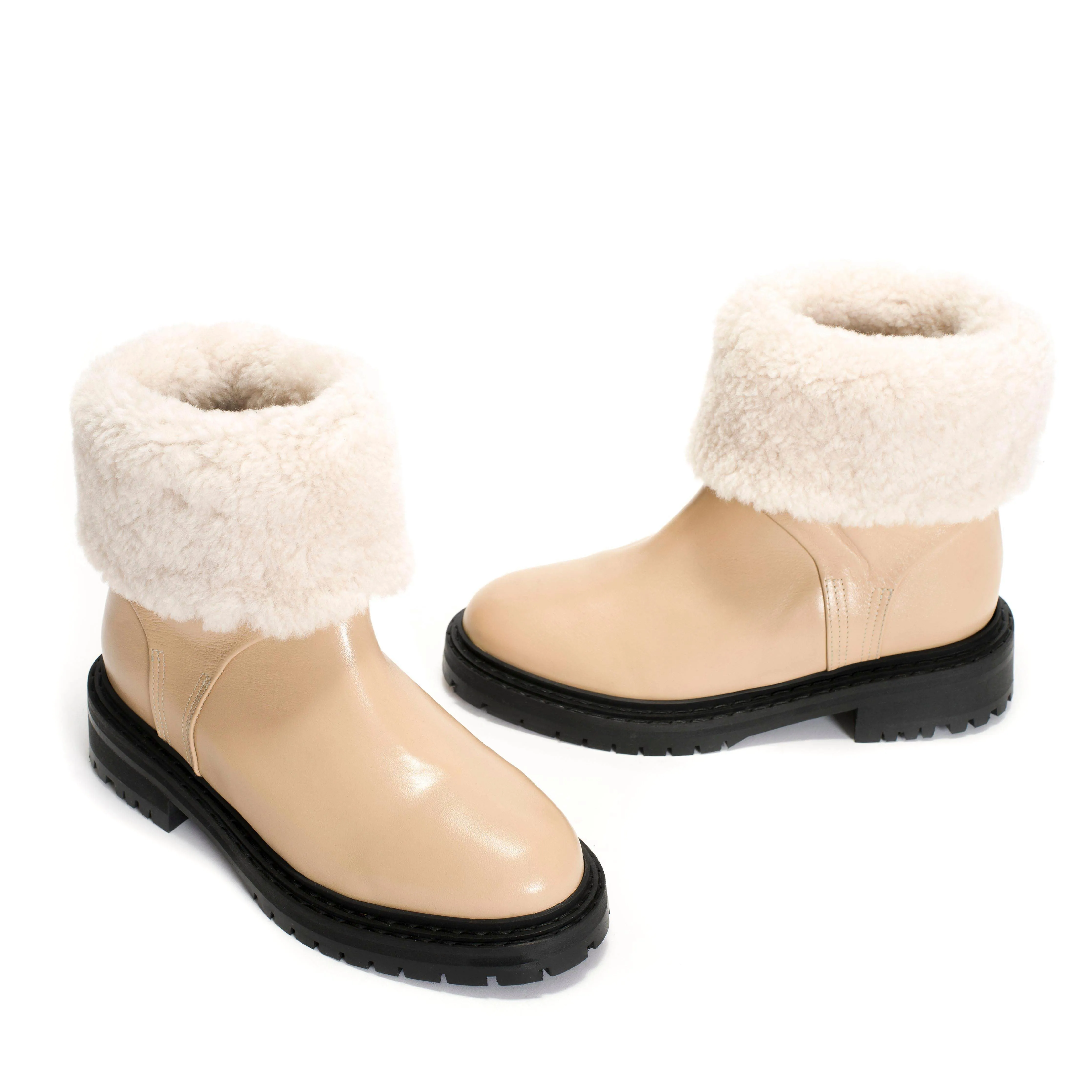 Kallie lamb fur Calf nappa Biskit beige sold by Anonymous Copenhagen product image thumbnail 5