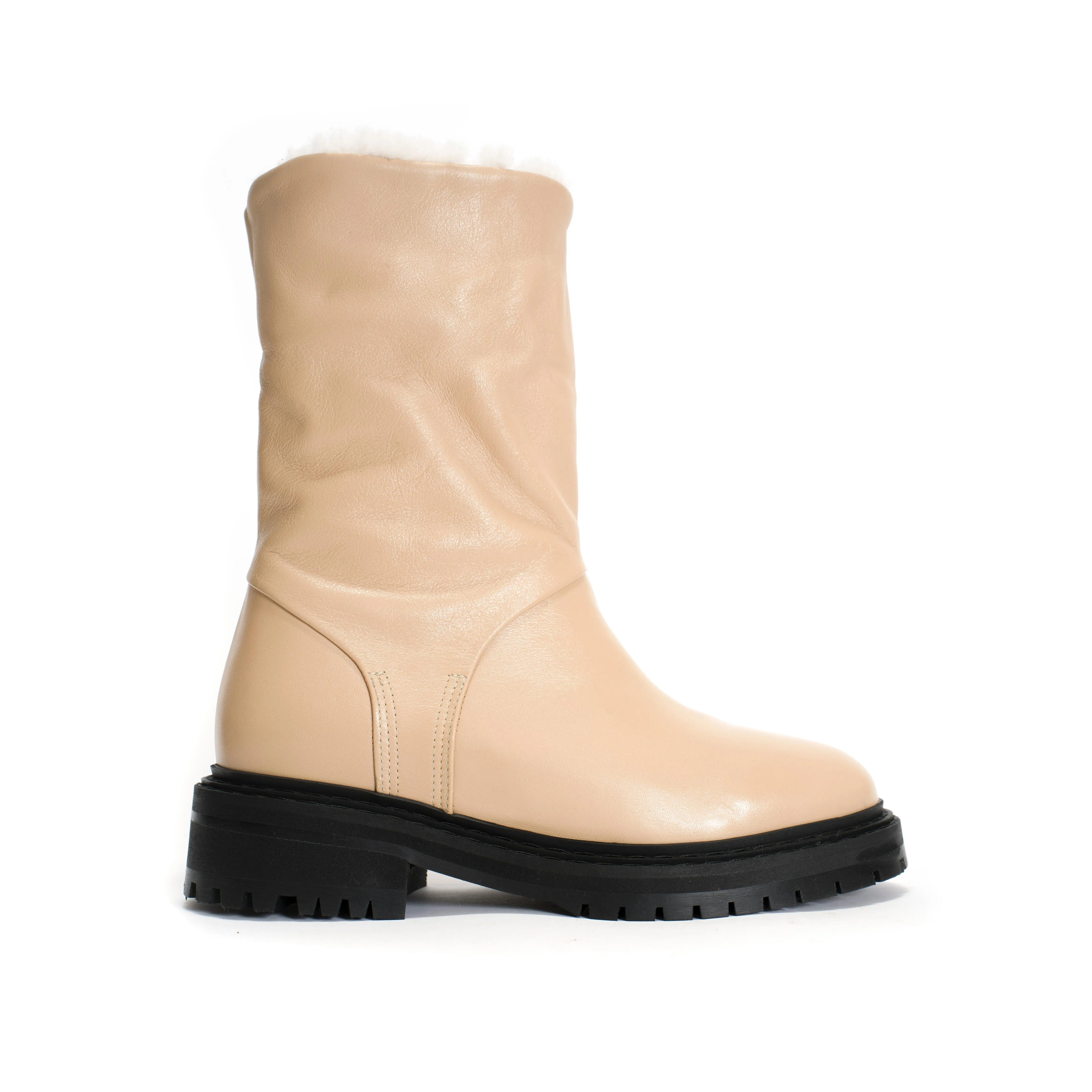 Kallie lamb fur Calf nappa Biskit beige sold by Anonymous Copenhagen product image thumbnail 2