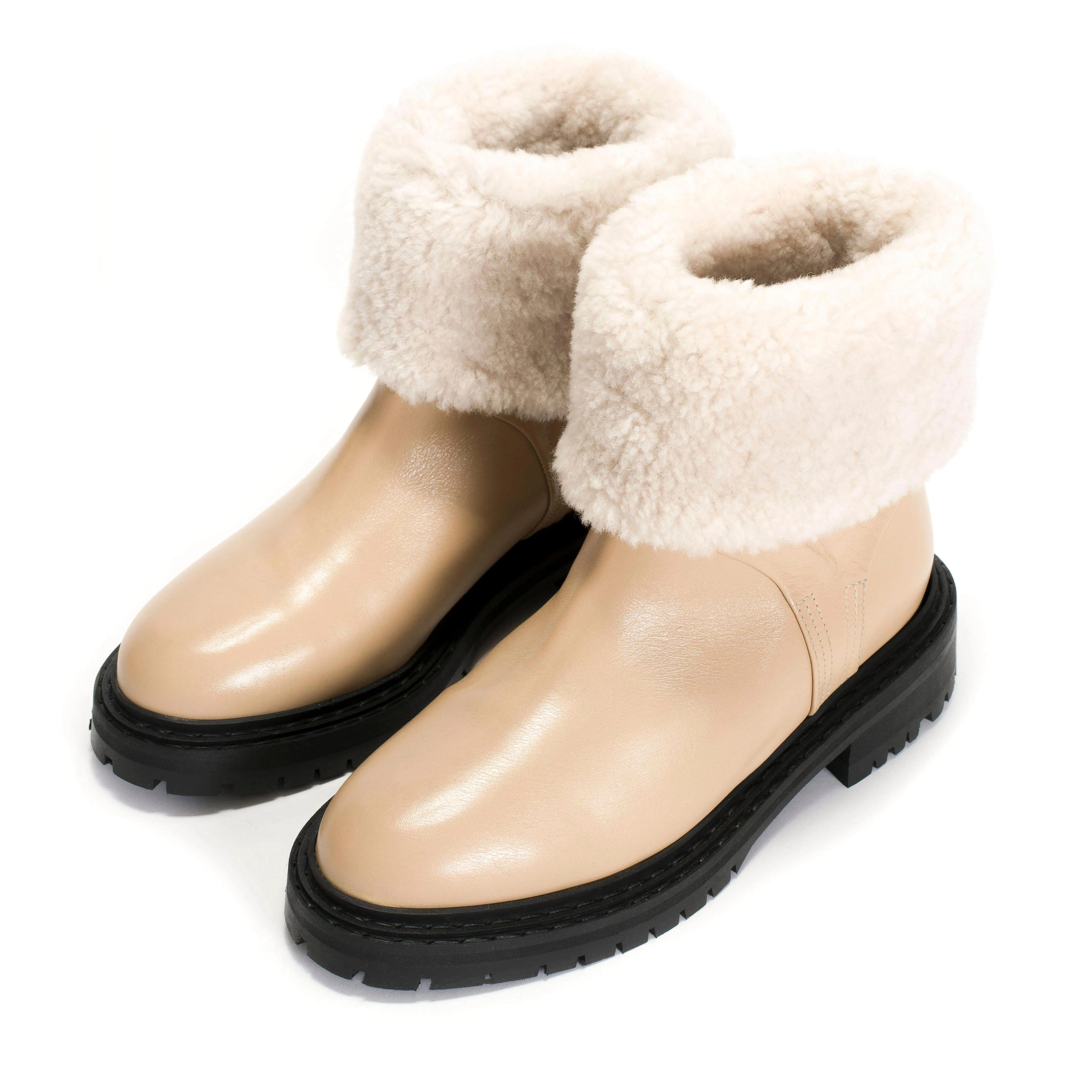 Kallie lamb fur Calf nappa Biskit beige sold by Anonymous Copenhagen product image thumbnail 3