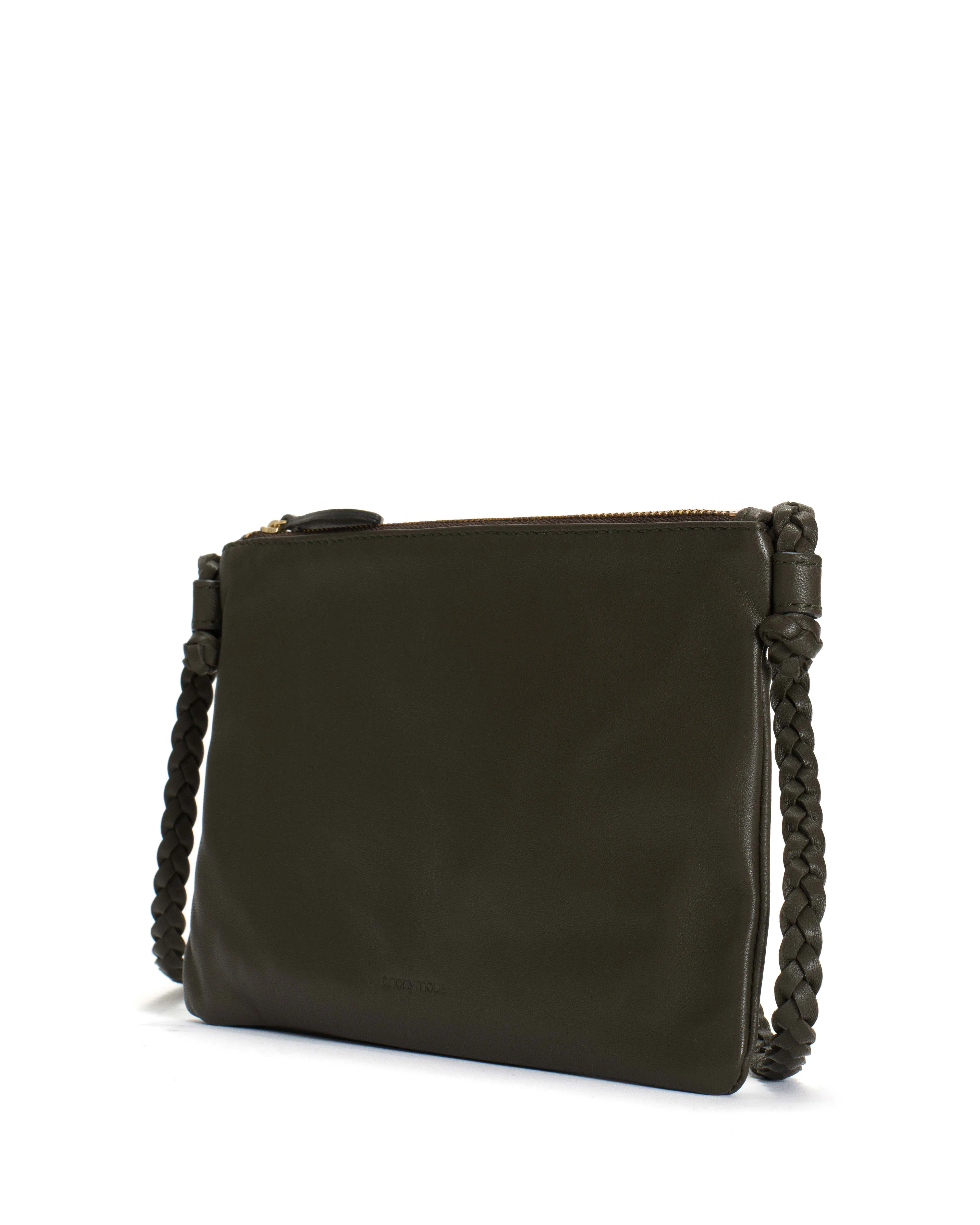 Thinna clutch Shiny lamb Olive green sold by Anonymous Copenhagen product image thumbnail 2