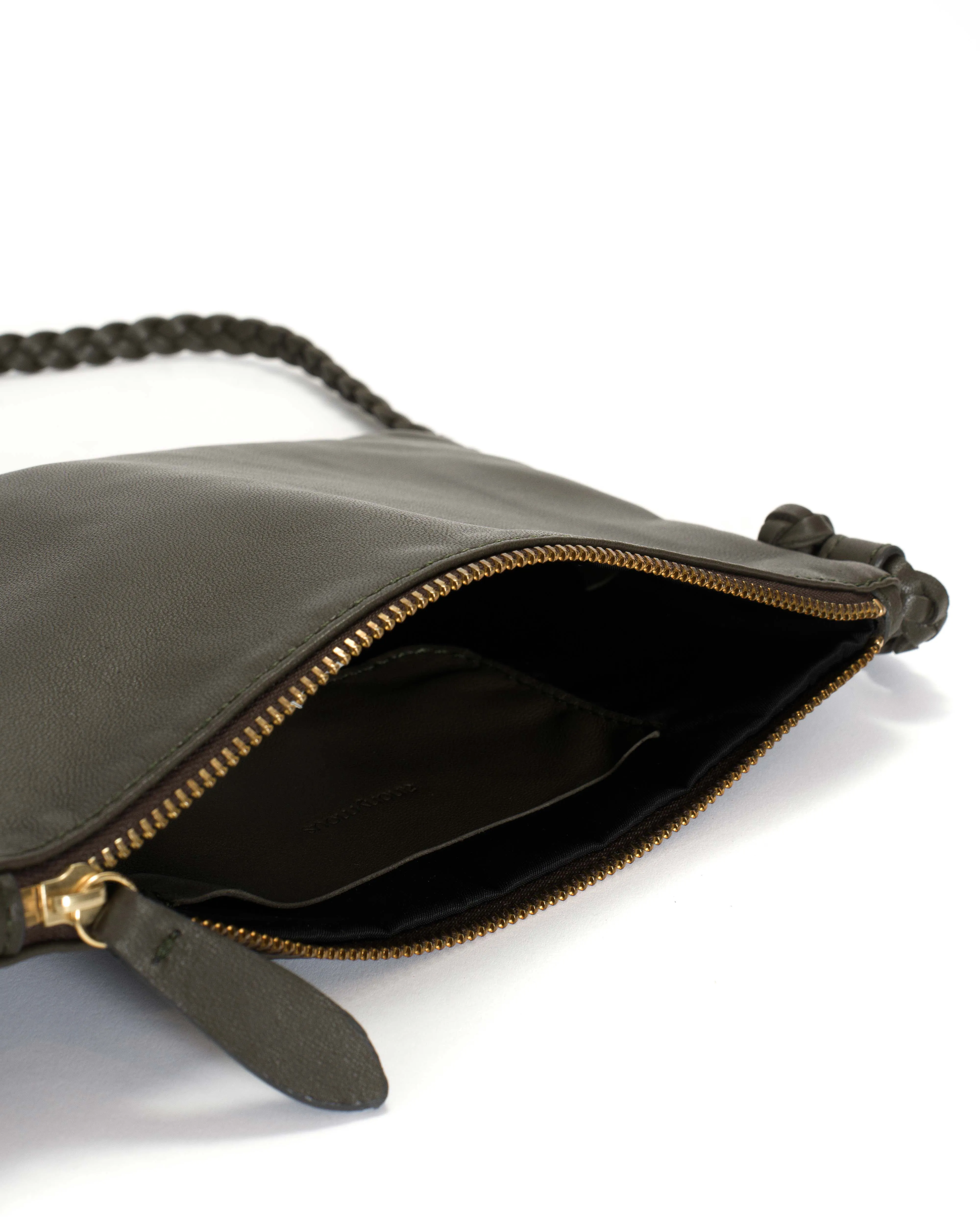 Thinna clutch Shiny lamb Olive green sold by Anonymous Copenhagen product image thumbnail 3