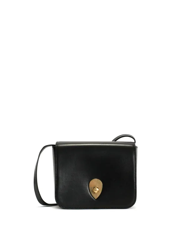 Nielle petite crossover bag Shiny lamb Black sold by Anonymous Copenhagen