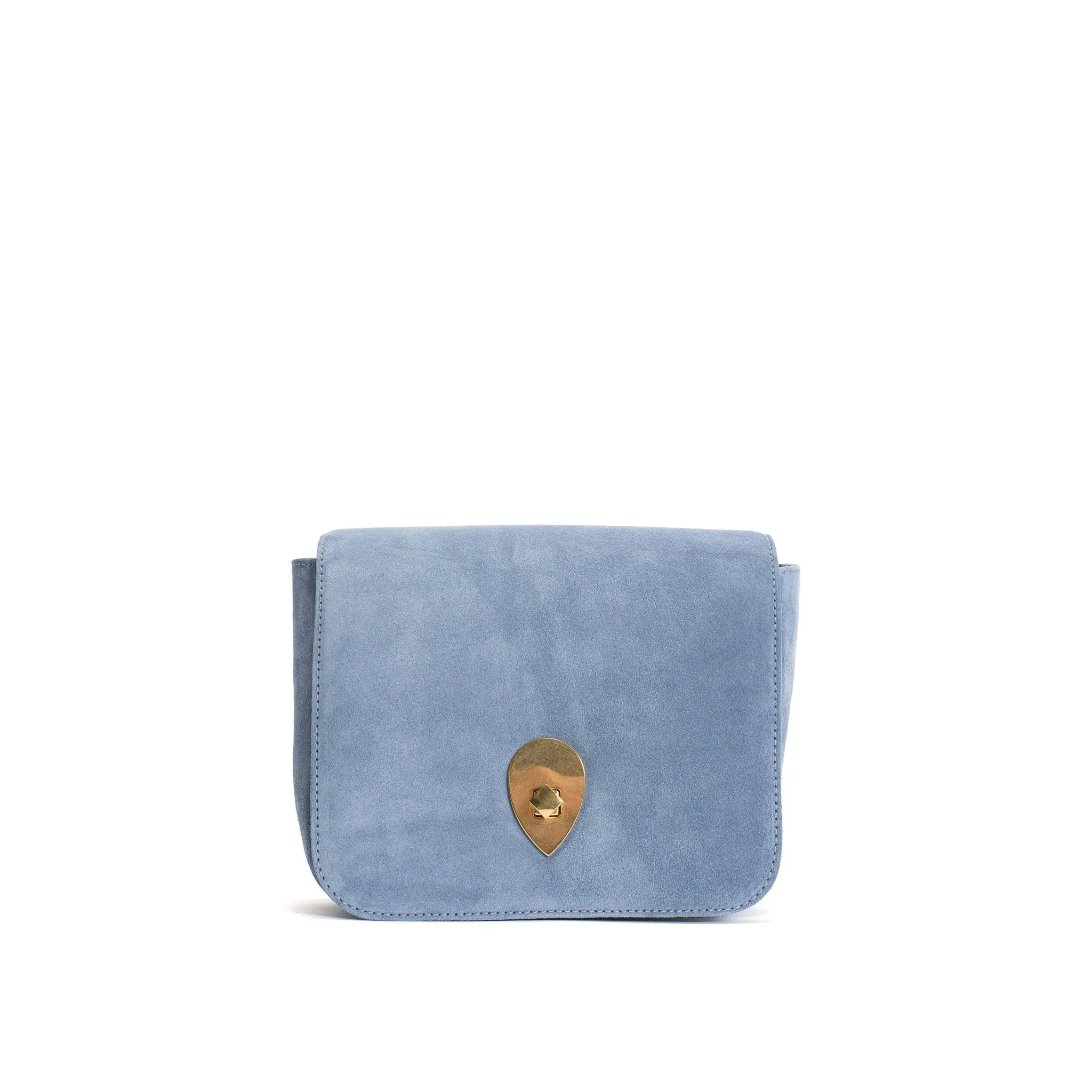 Nielle petite crossover bag Calf suede Lichen blue sold by Anonymous Copenhagen