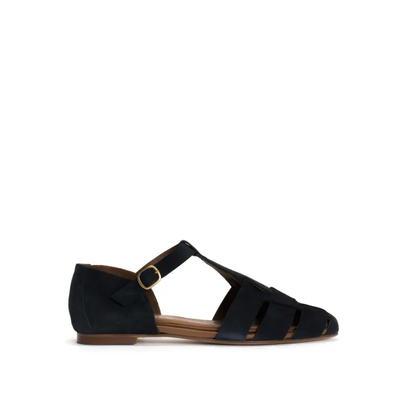 Lain flats Calf suede Dark blue sold by Anonymous Copenhagen