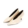 Phia 55 pin Linen metallic goat Gold sold by Anonymous Copenhagen