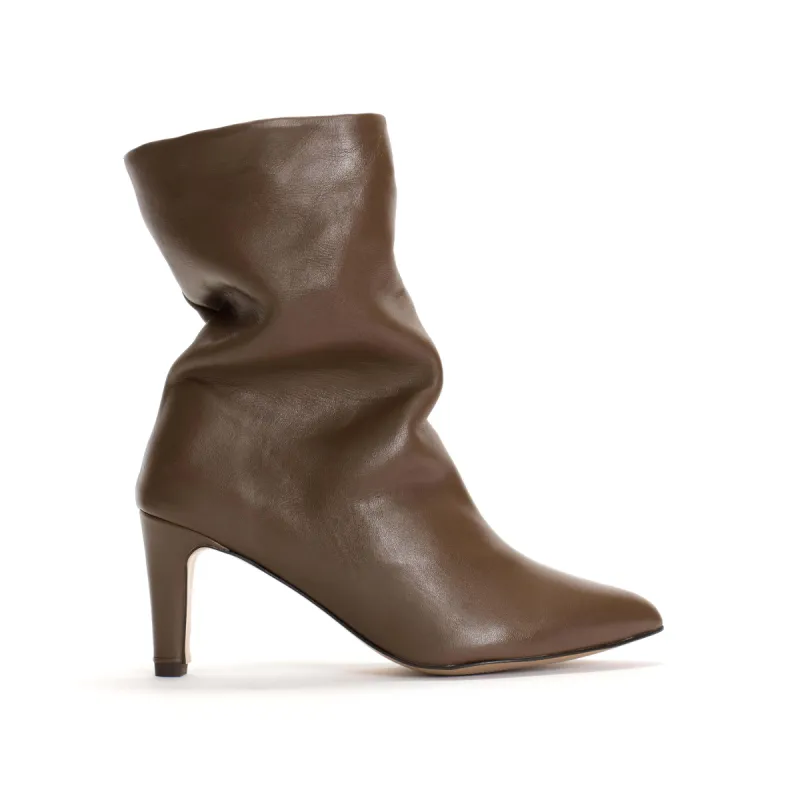 Vully 75 stiletto Soft calf Dark taupe sold by Anonymous Copenhagen