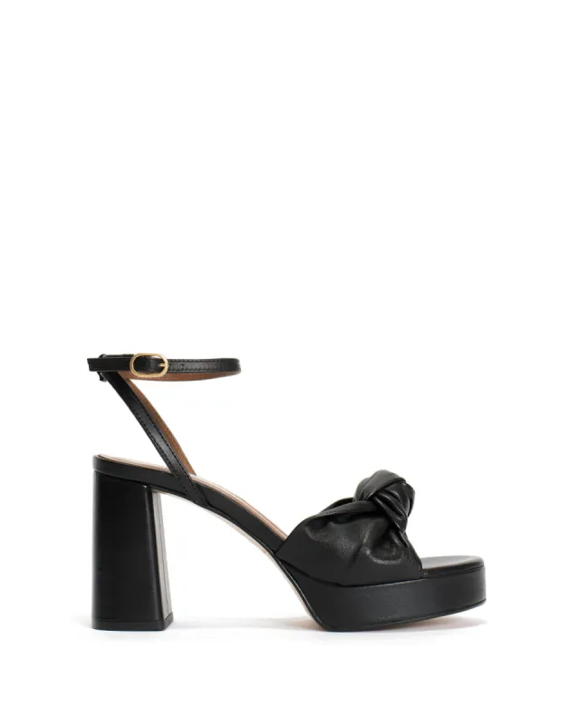 Aliza 85 platform Shiny lamb Black sold by Anonymous Copenhagen