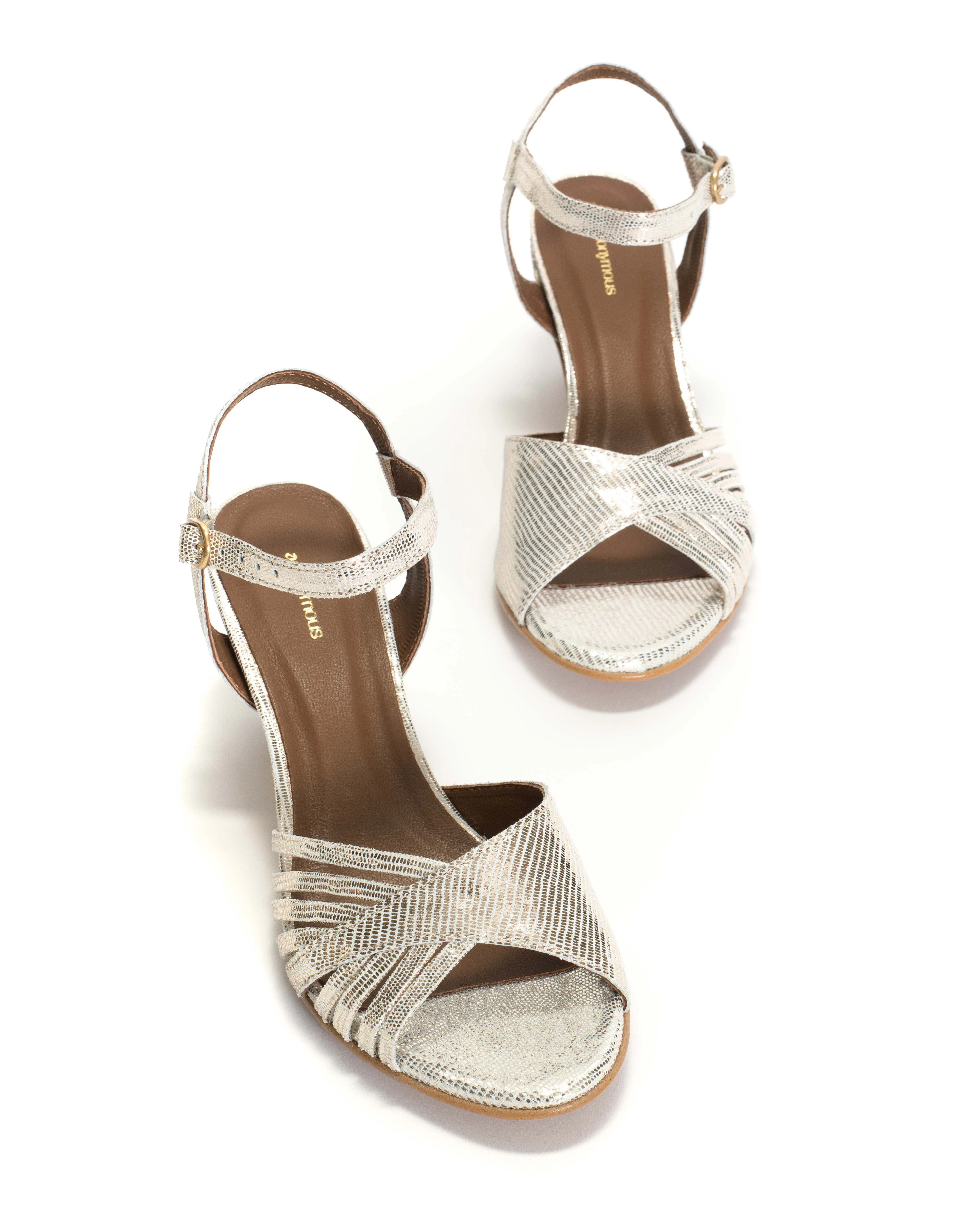 Hermine Lizard metallic goat Champagne sold by Anonymous Copenhagen product image thumbnail 5