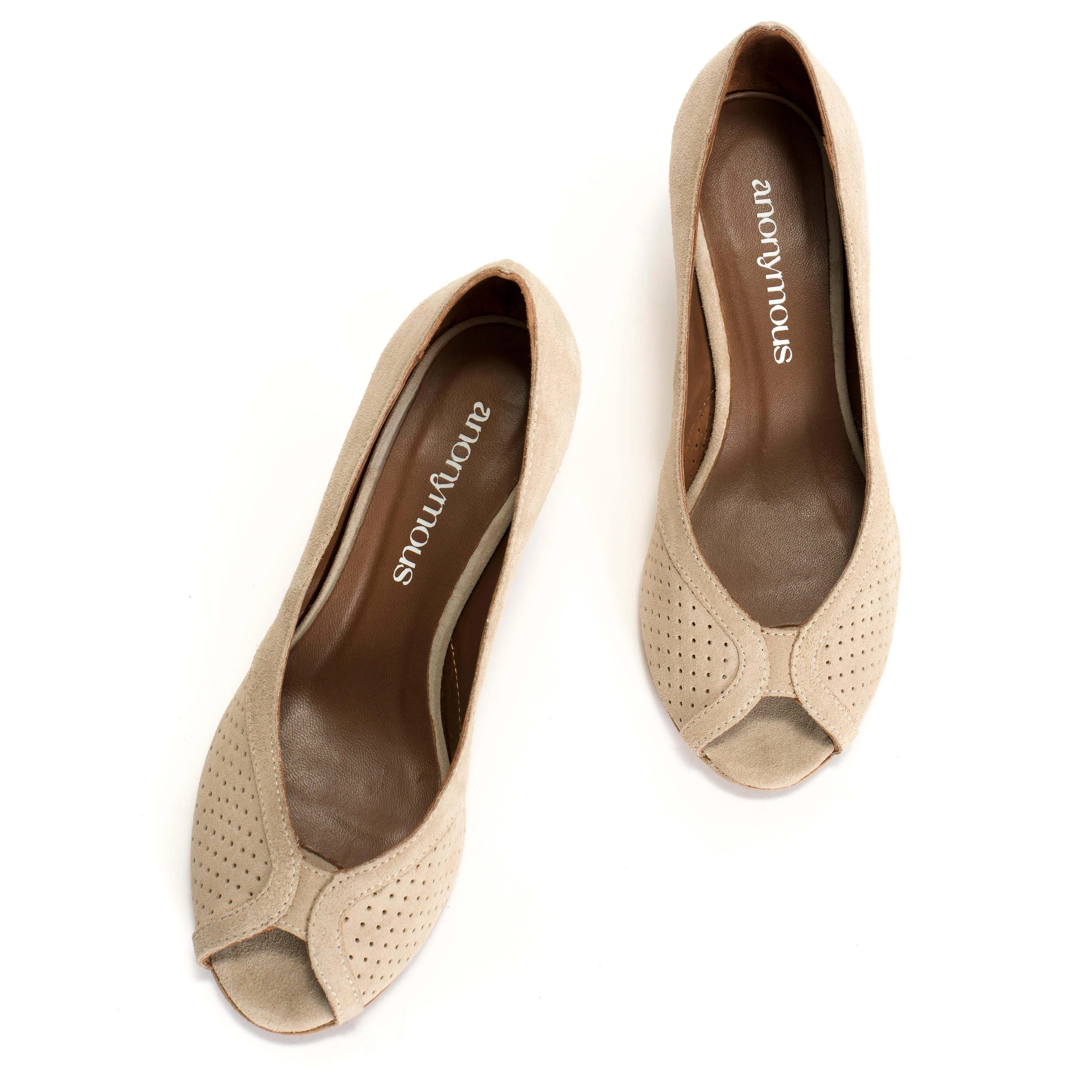 Tiffany stiletto Calf suede Vanilla cream sold by Anonymous Copenhagen product image thumbnail 3