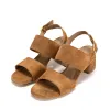 Belinda 55 Calf Suede Bamboo Brown sold by Anonymous Copenhagen