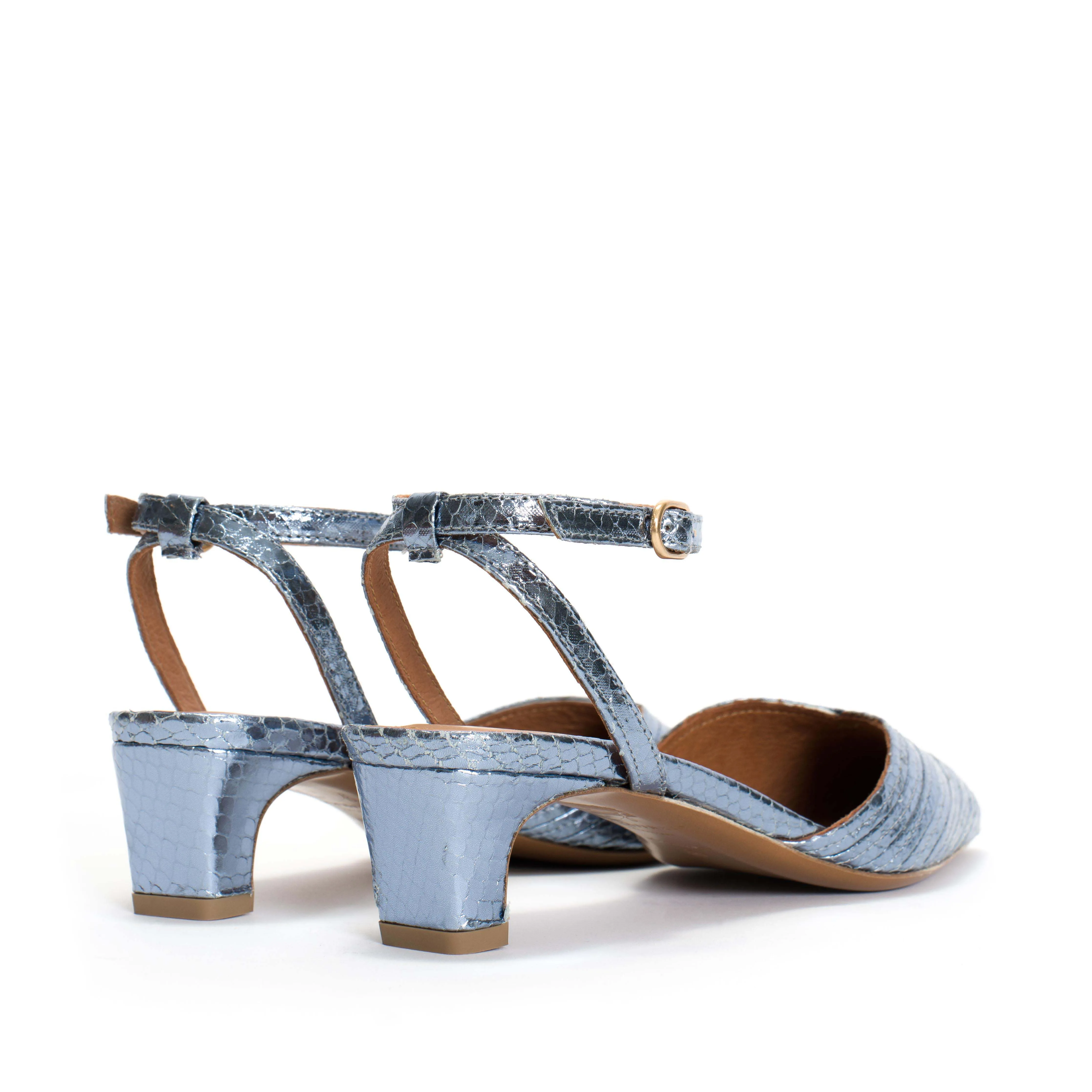 Givia 40 Snake metallic calf Pool blue sold by Anonymous Copenhagen product image thumbnail 4