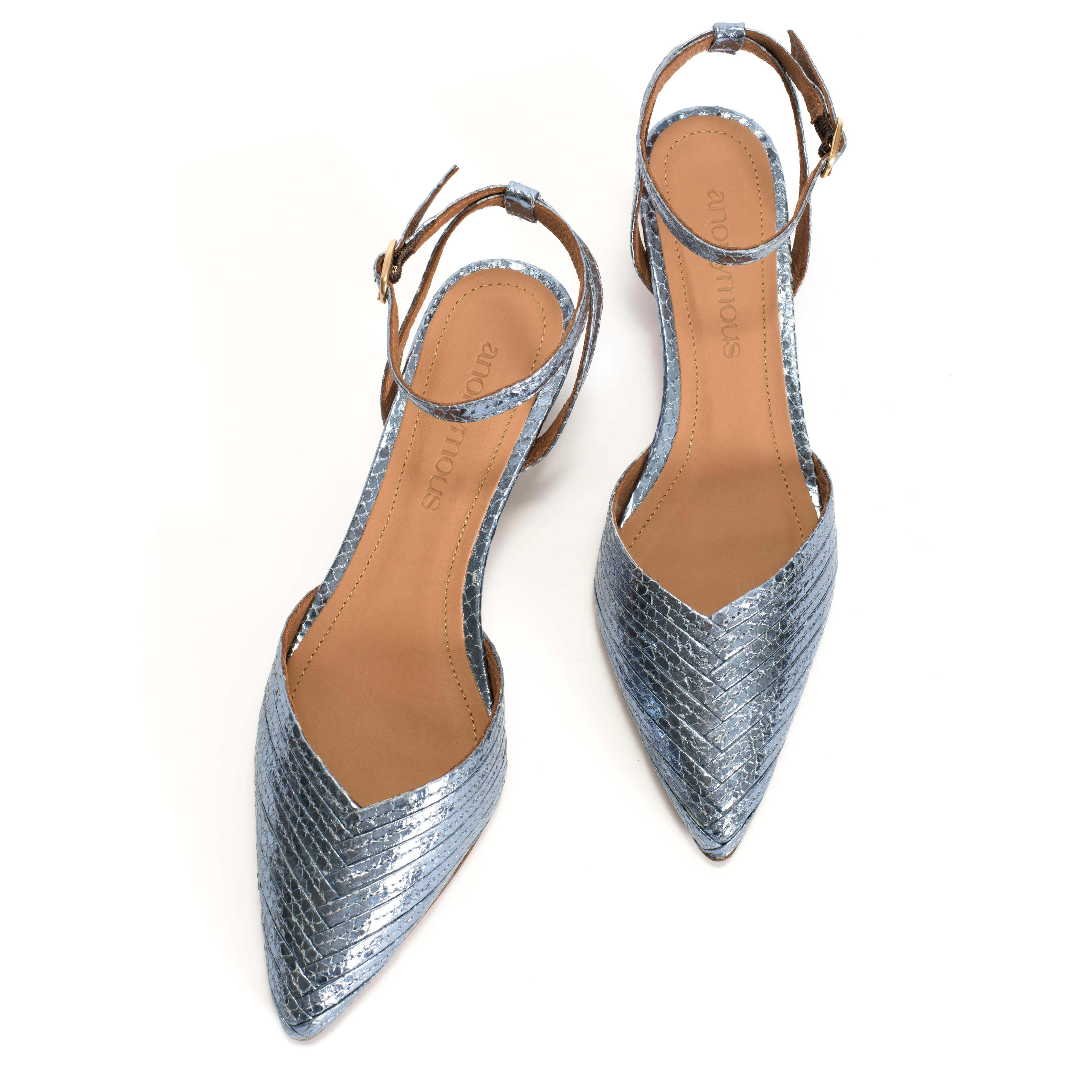 Givia 40 Snake metallic calf Pool blue sold by Anonymous Copenhagen product image thumbnail 5