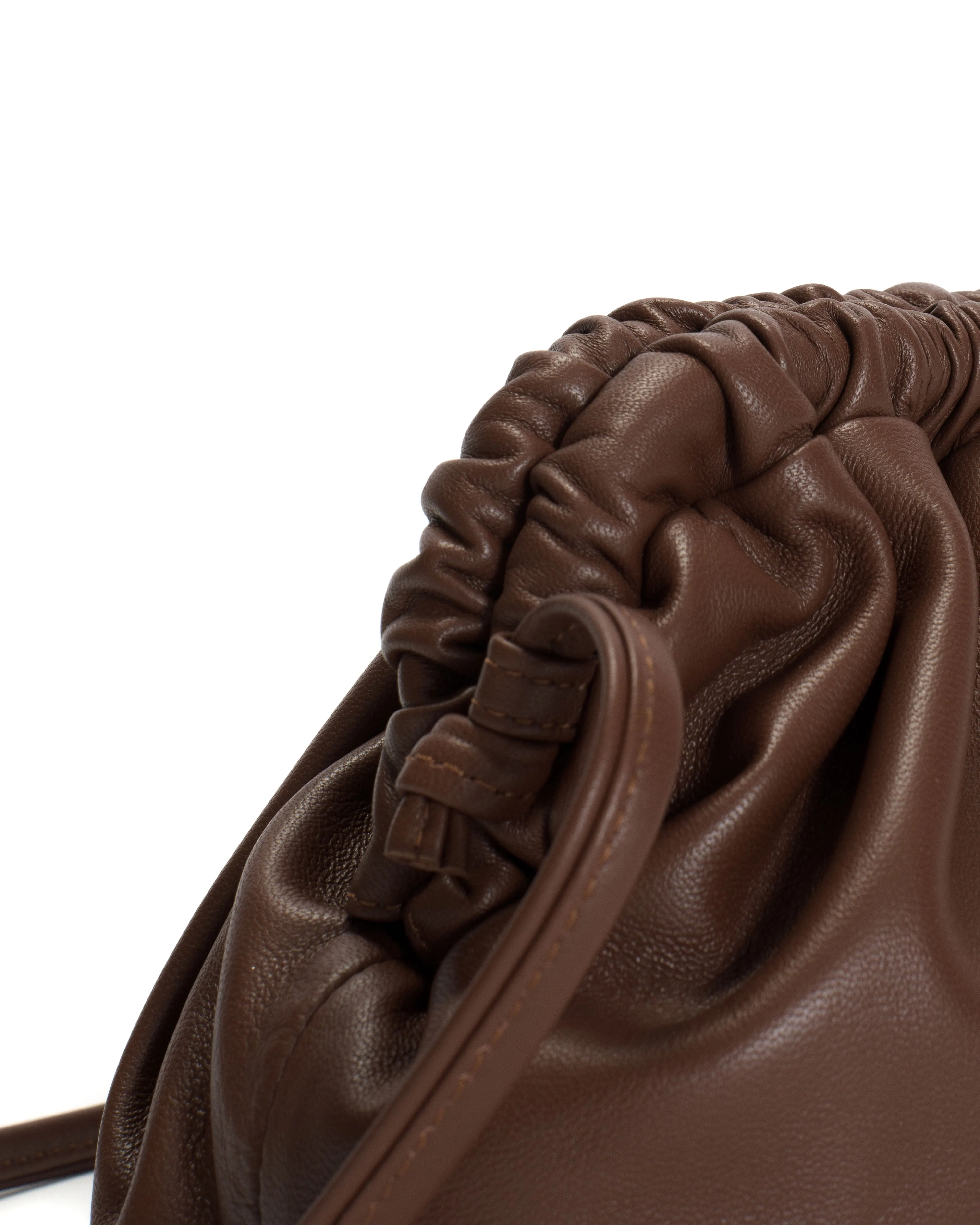 Hally petite cloud bag Silky lamb Chocolate sold by Anonymous Copenhagen product image thumbnail 4