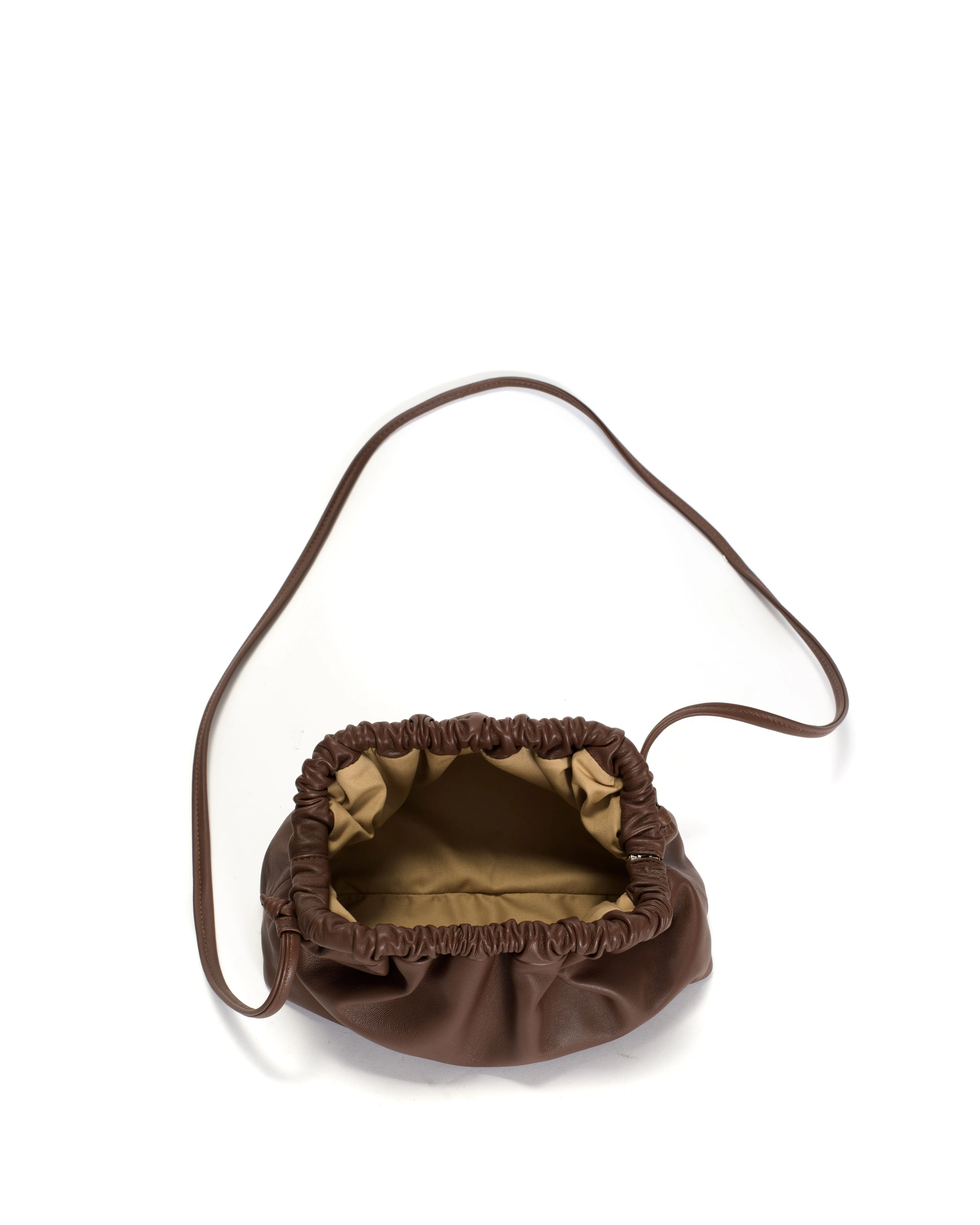 Hally petite cloud bag Silky lamb Chocolate sold by Anonymous Copenhagen product image thumbnail 3