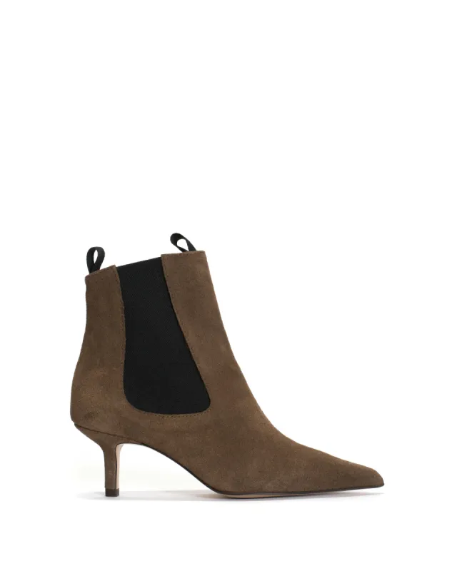 Navia 55 pin Calf suede Dark taupe sold by Anonymous Copenhagen