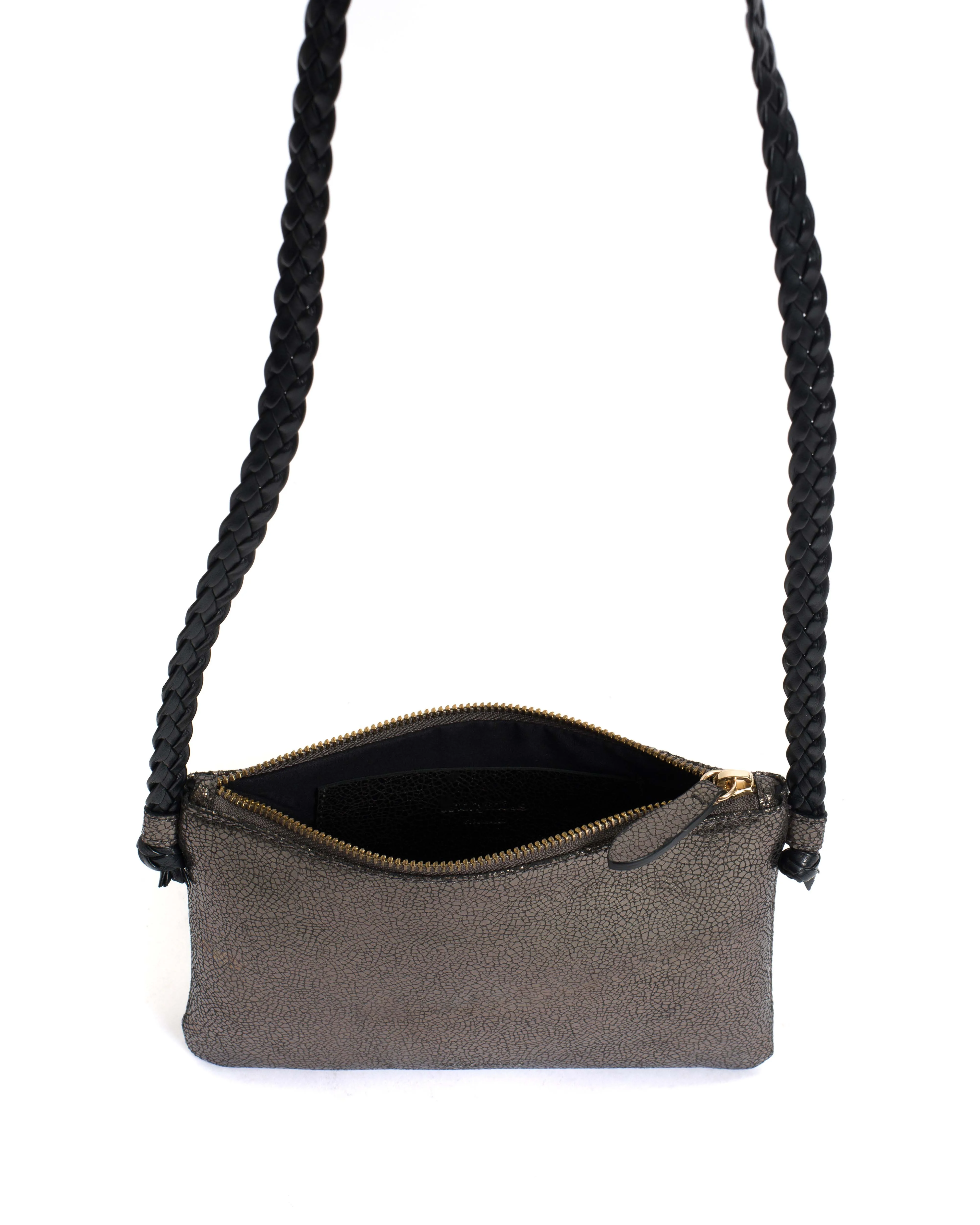 Thinna clutch Crackled metallic goat Platinum sold by Anonymous Copenhagen product image thumbnail 3
