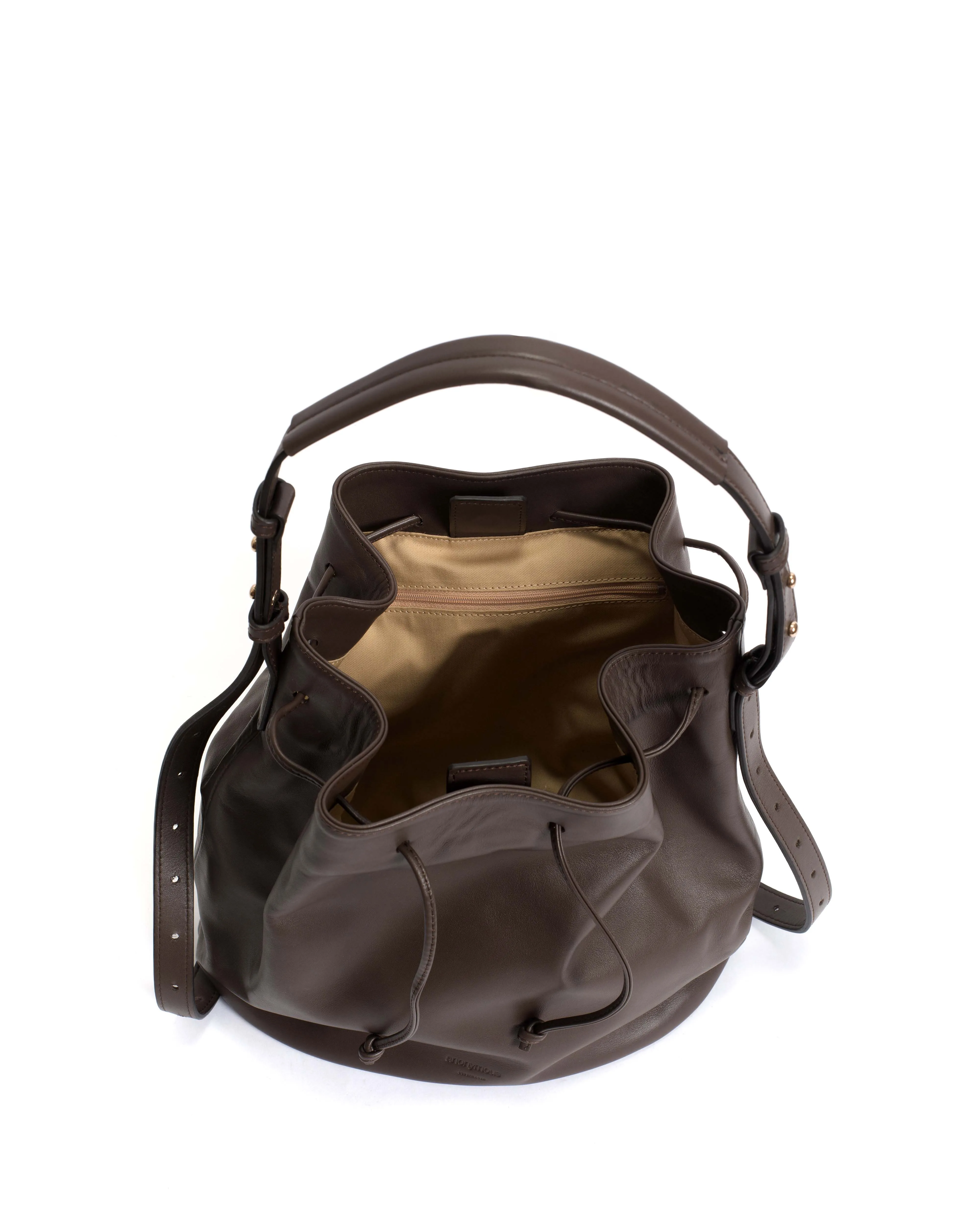 Kacey grand bucket bag Soft calf Coffee brown sold by Anonymous Copenhagen product image thumbnail 3