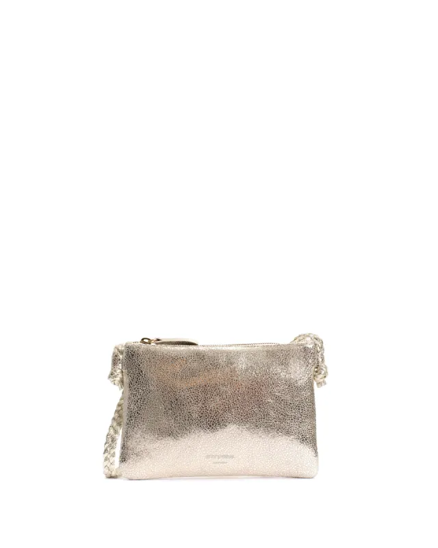 Thinna clutch Crackled metallic goat Champagne sold by Anonymous Copenhagen