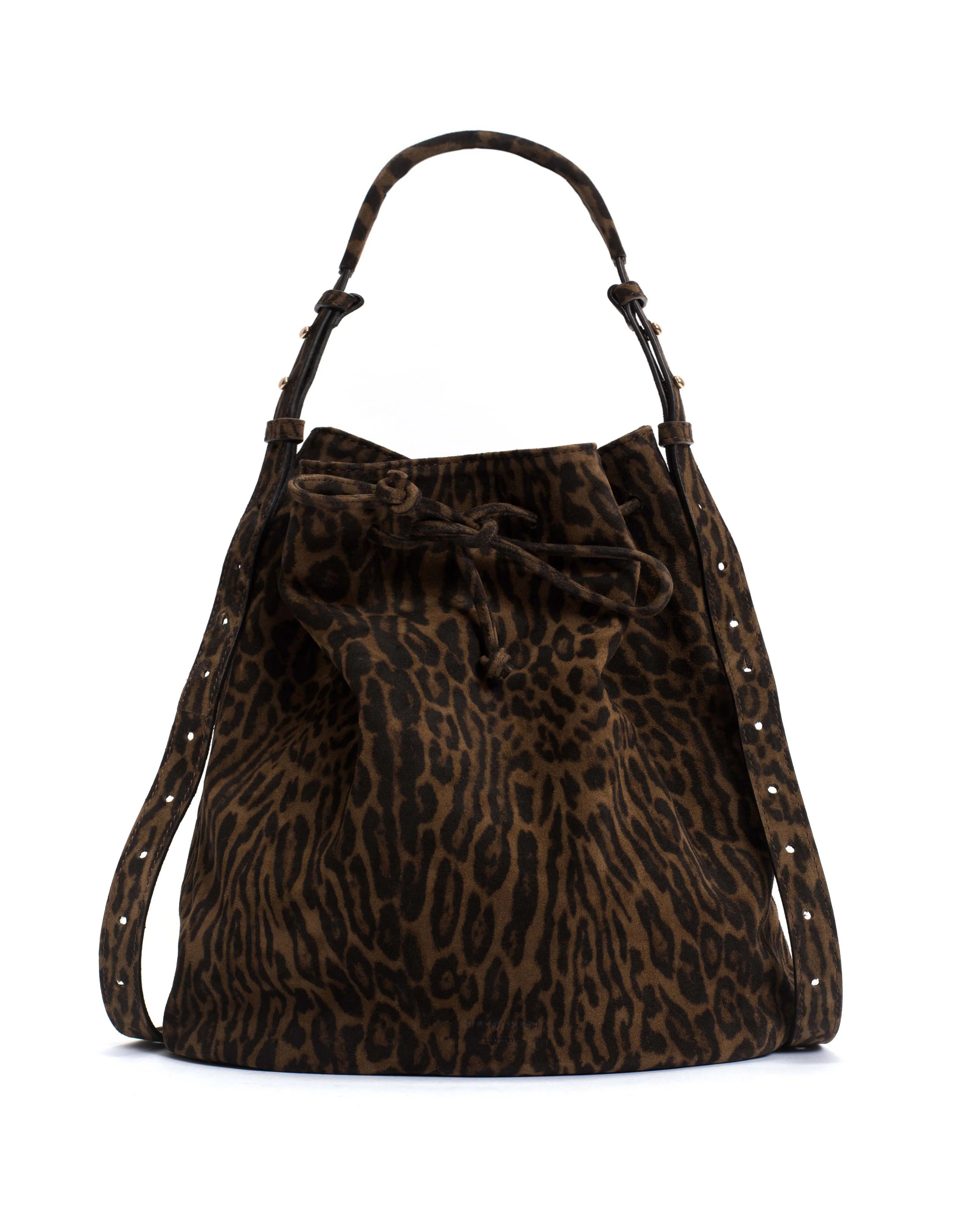 Kacey grand bucket bag Calf suede print Jaguar sold by Anonymous Copenhagen
