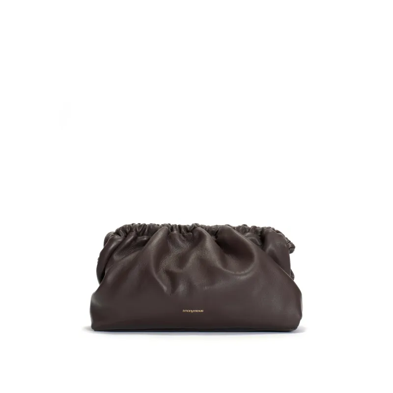Hally grand cloud bag Shiny lamb Coffee brown sold by Anonymous Copenhagen