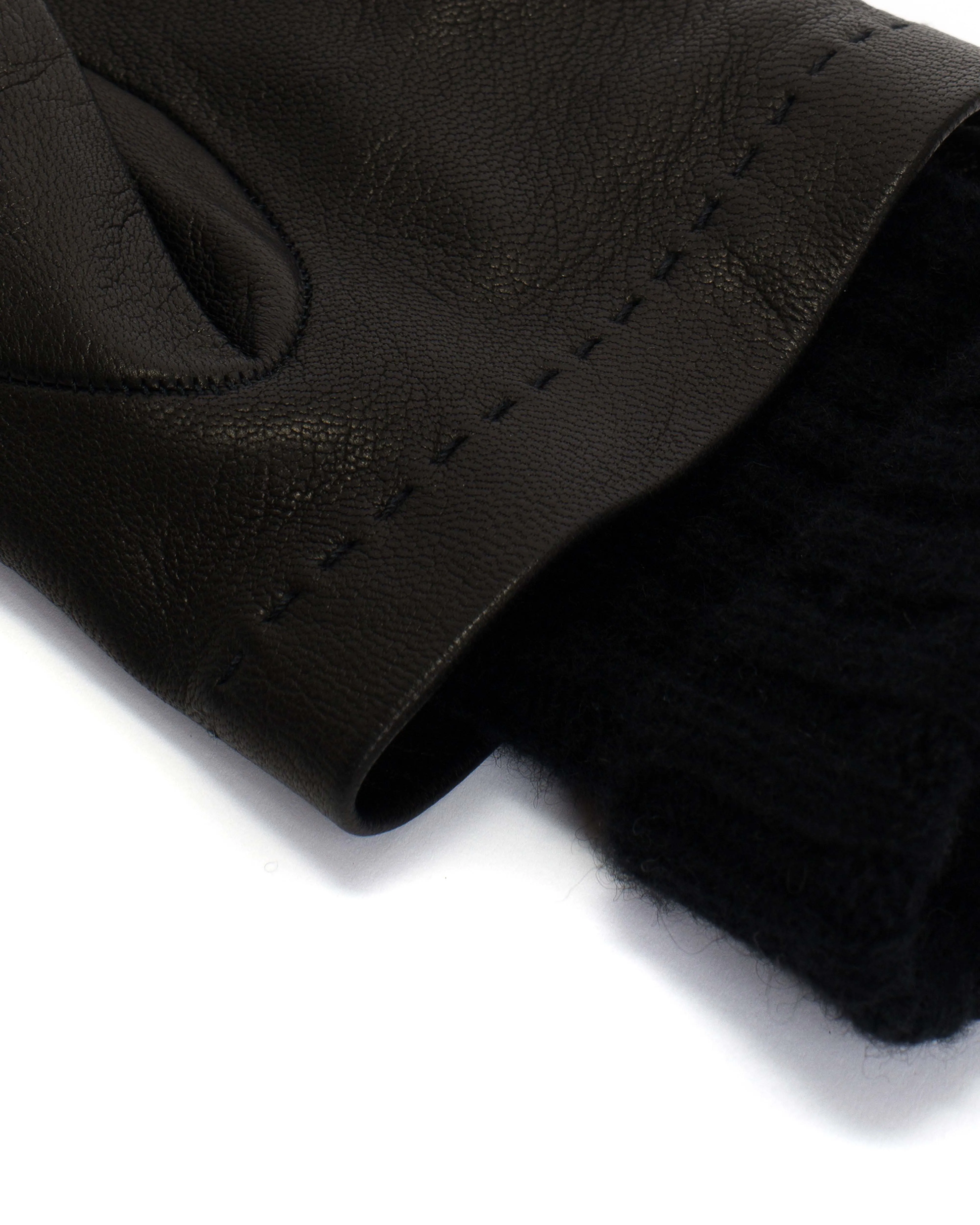 Hanni leather cashmere glove Lamb leather & 100% cashmere Black & black sold by Anonymous Copenhagen product image thumbnail 4