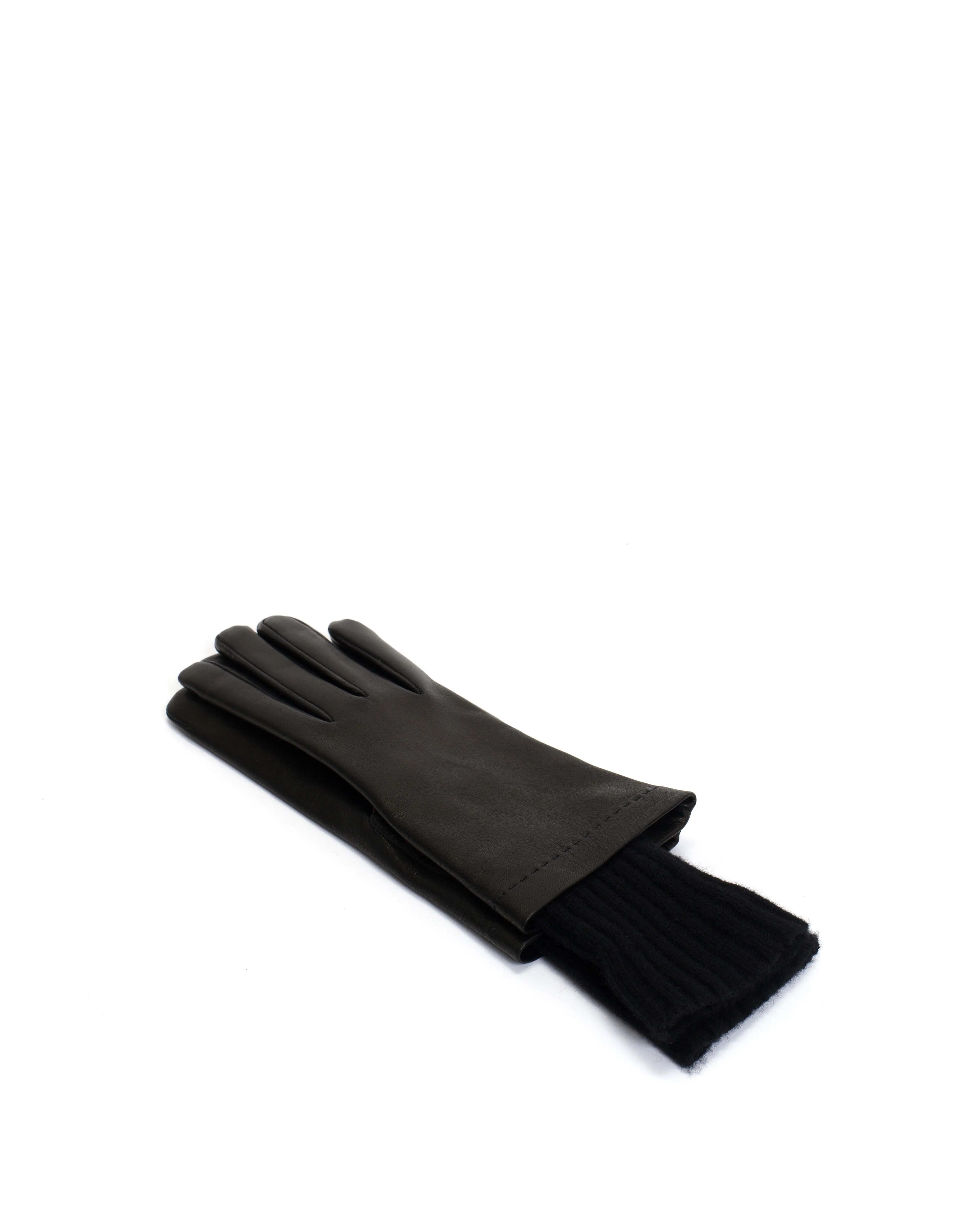 Hanni leather cashmere glove Lamb leather & 100% cashmere Black & black sold by Anonymous Copenhagen product image thumbnail 3