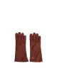 Bridget leather cashmere glove Lamb leather & 100% cashmere Ruby red & taupe sold by Anonymous Copenhagen