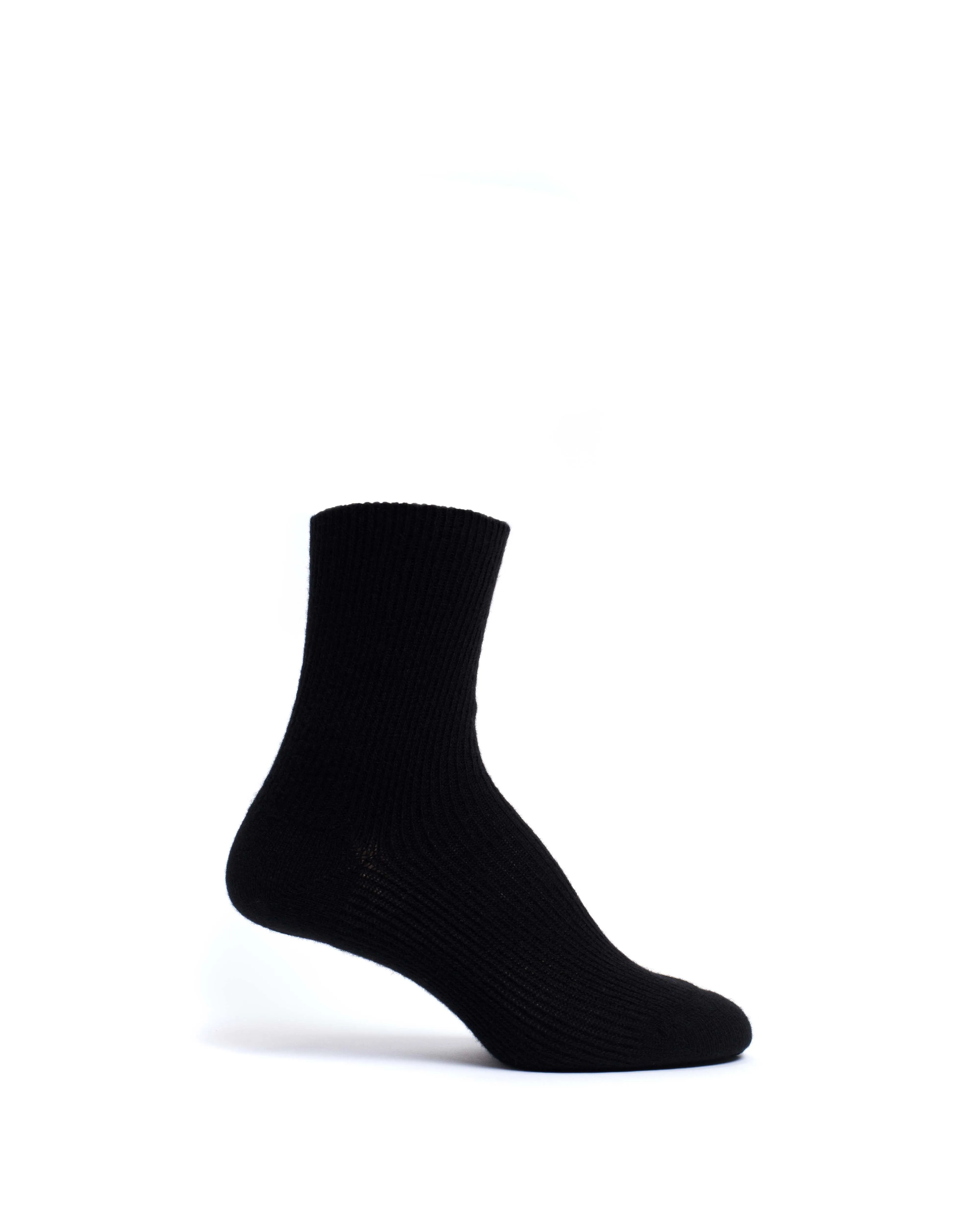 Lanai cashmere socks 70% wool 30% cashmere Black sold by Anonymous Copenhagen