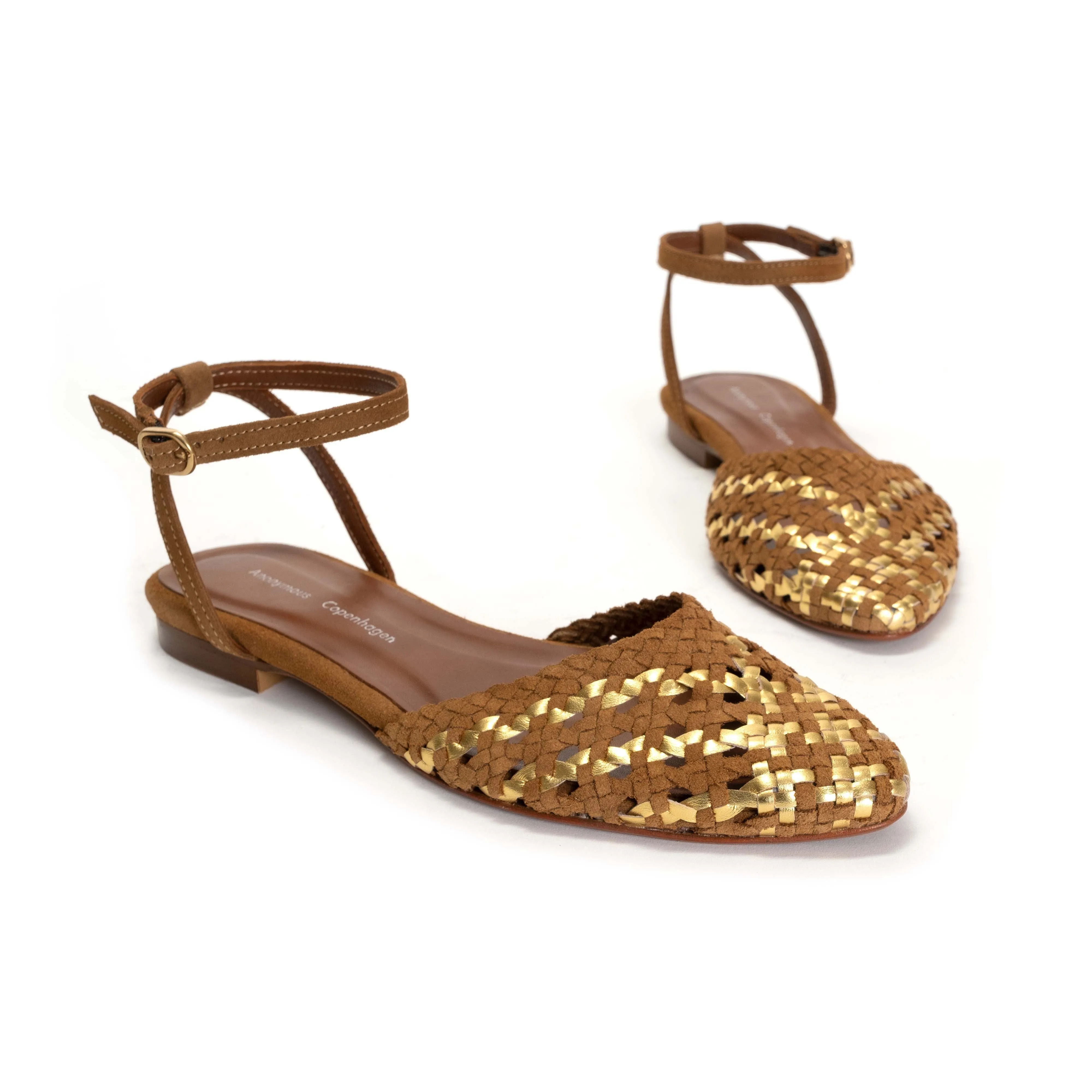 Senara 10 Calf suede & Metallic goat Camel Gold sold by Anonymous Copenhagen product image thumbnail 4