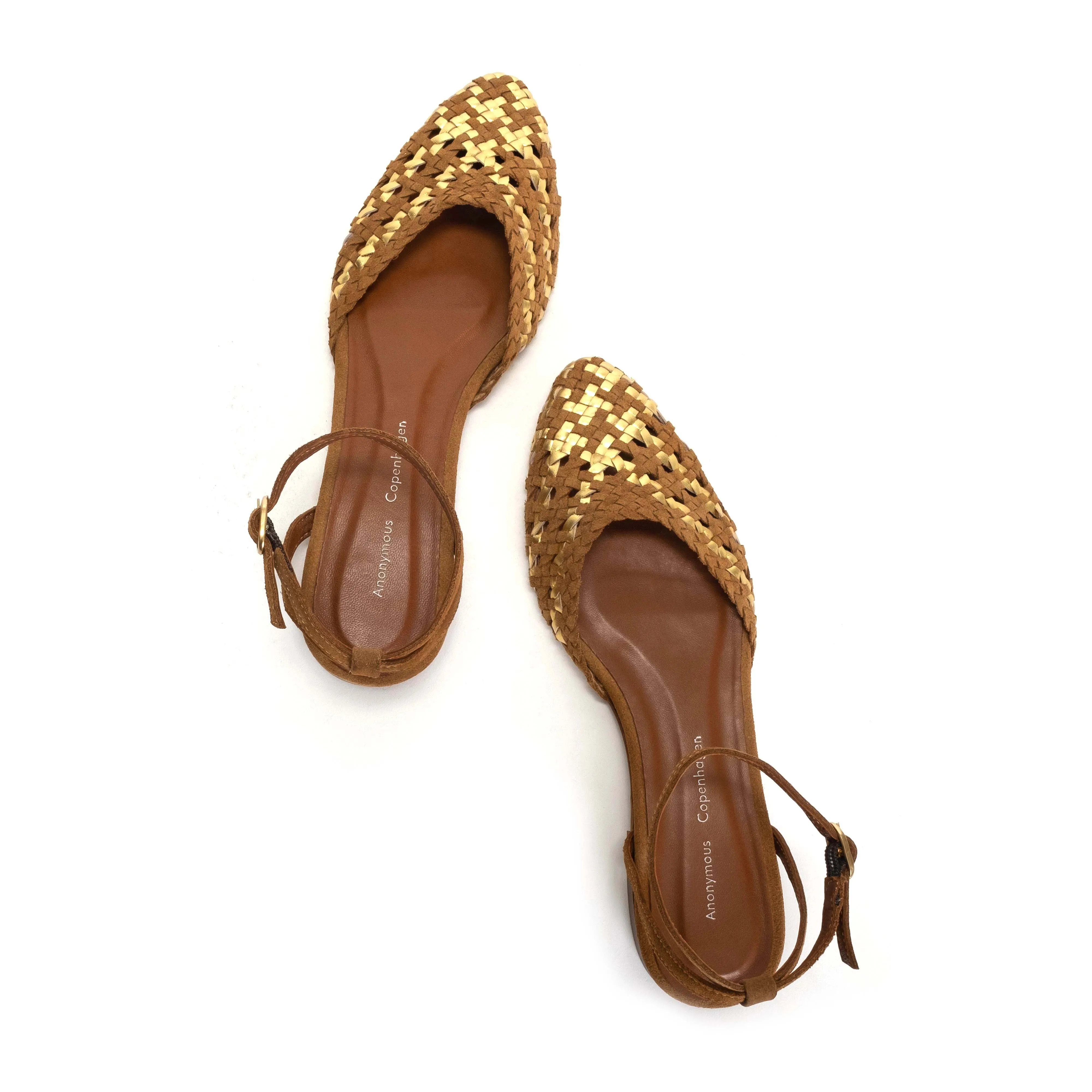 Senara 10 Calf suede & Metallic goat Camel Gold sold by Anonymous Copenhagen product image thumbnail 5