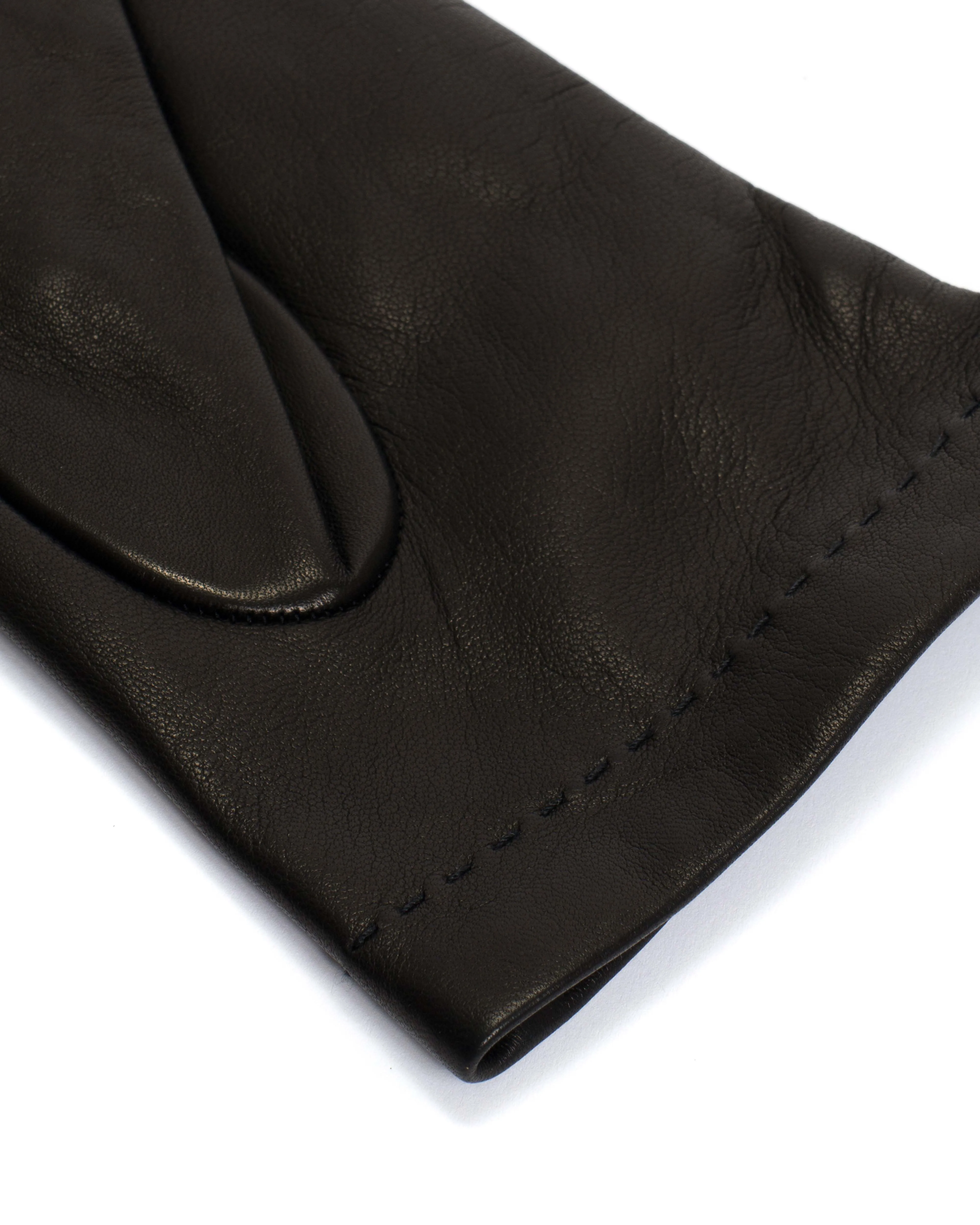 Bridget leather cashmere glove Lamb leather & 100% cashmere Black & taupe sold by Anonymous Copenhagen product image thumbnail 4