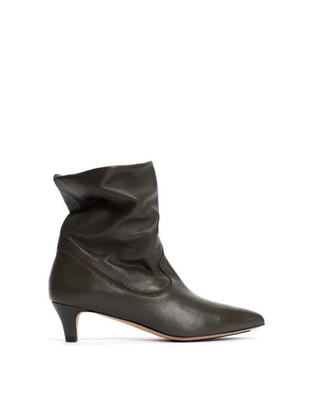 Hicha 40 stiletto Silky calf Moss green sold by Anonymous Copenhagen
