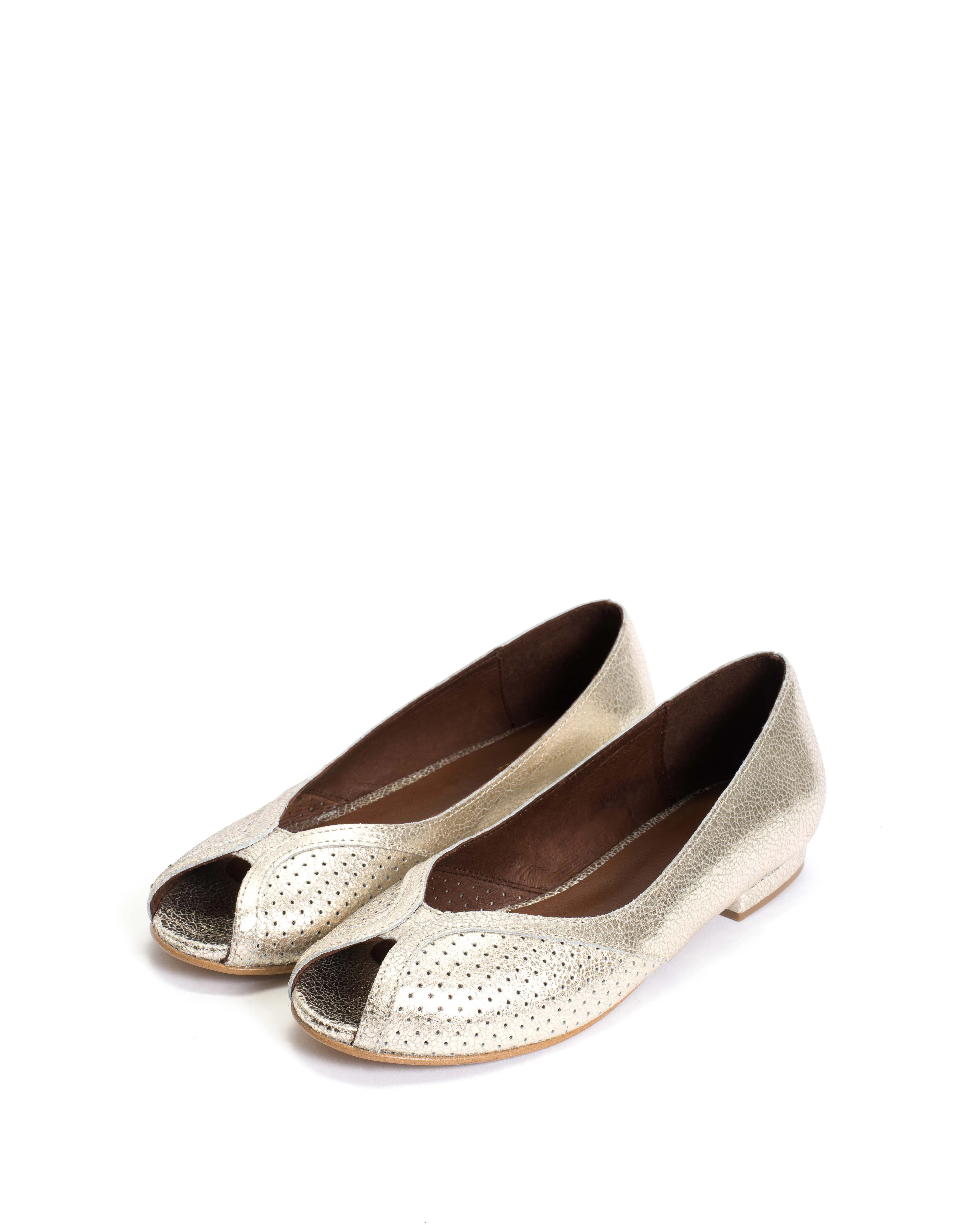 Tiffy Crackled metallic goat Champagne sold by Anonymous Copenhagen product image thumbnail 2