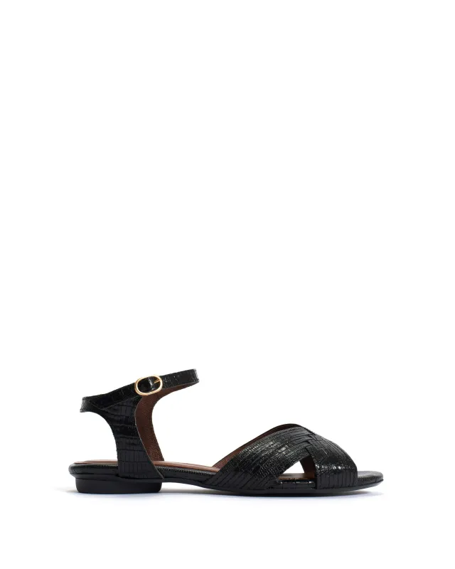 Niabi 10 Calf lizard Black sold by Anonymous Copenhagen