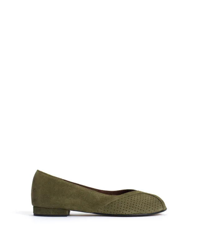 Tiffy Calf suede Olive green sold by Anonymous Copenhagen
