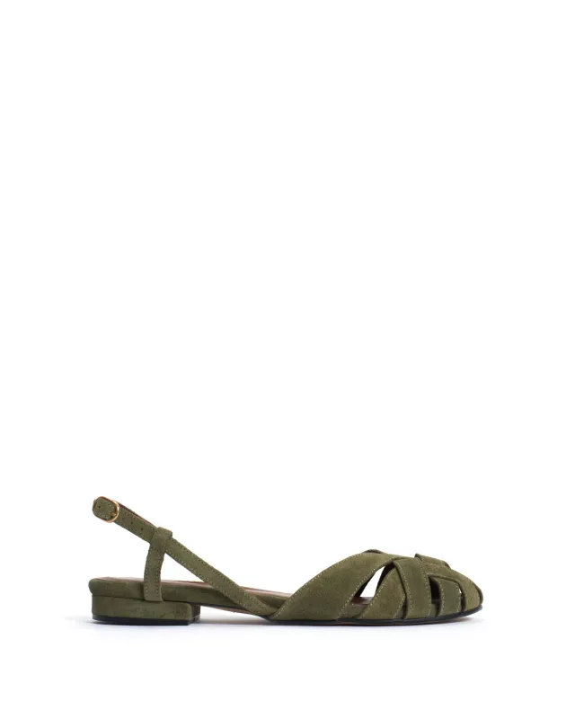 Banie 20 Calf suede Olive green sold by Anonymous Copenhagen