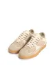 Dabbie Calf suede & soft calf dual & tri color White sand sold by Anonymous Copenhagen