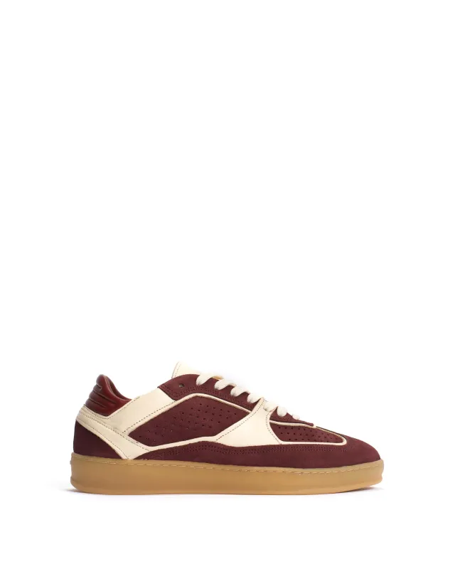 Dabbie Calf suede & soft calf dual & tri color Pomegranate & white sand & pomegranate sold by Anonymous Copenhagen