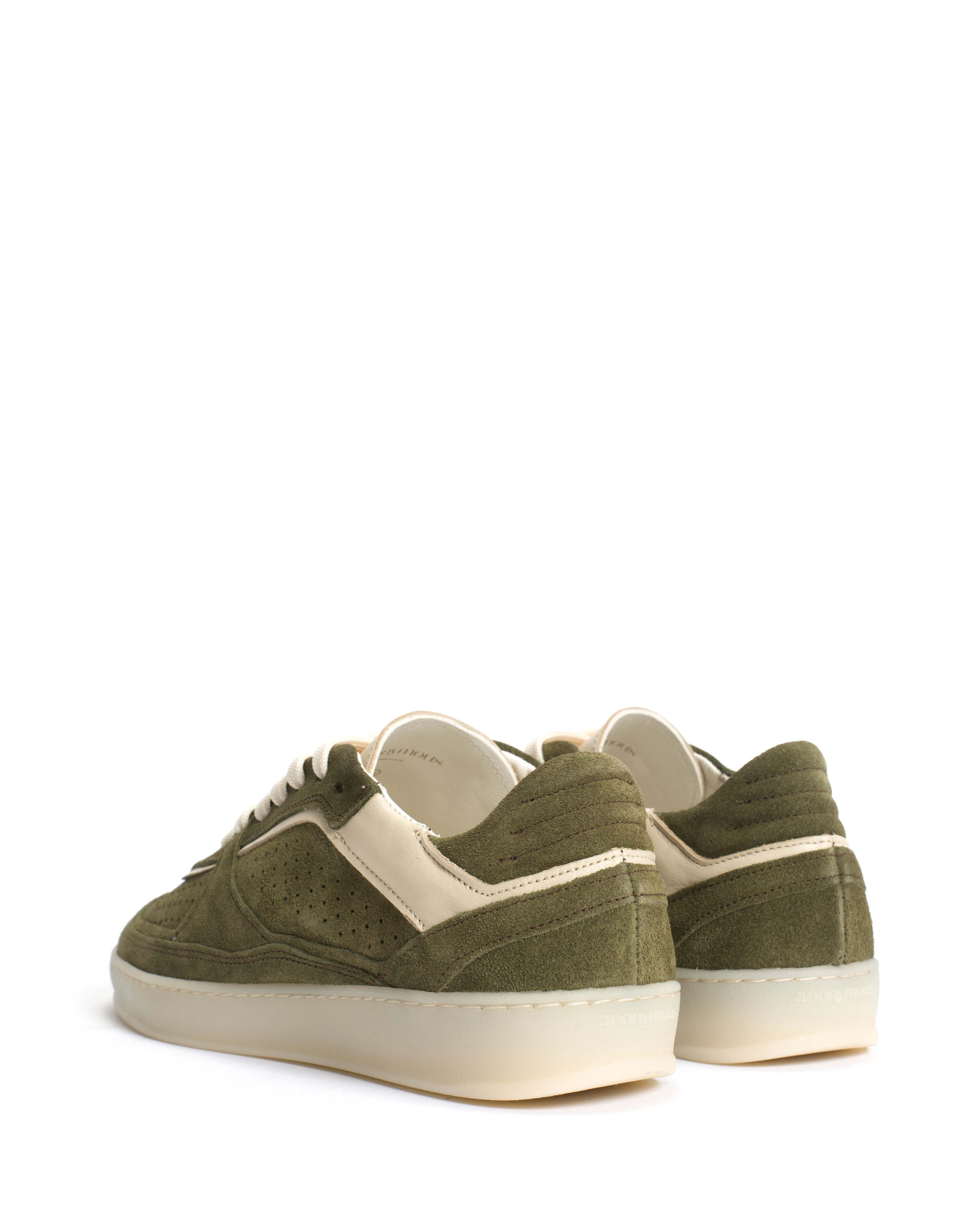 Dabbie Calf suede & sleek leather Olive green & white sand sold by Anonymous Copenhagen product image thumbnail 4