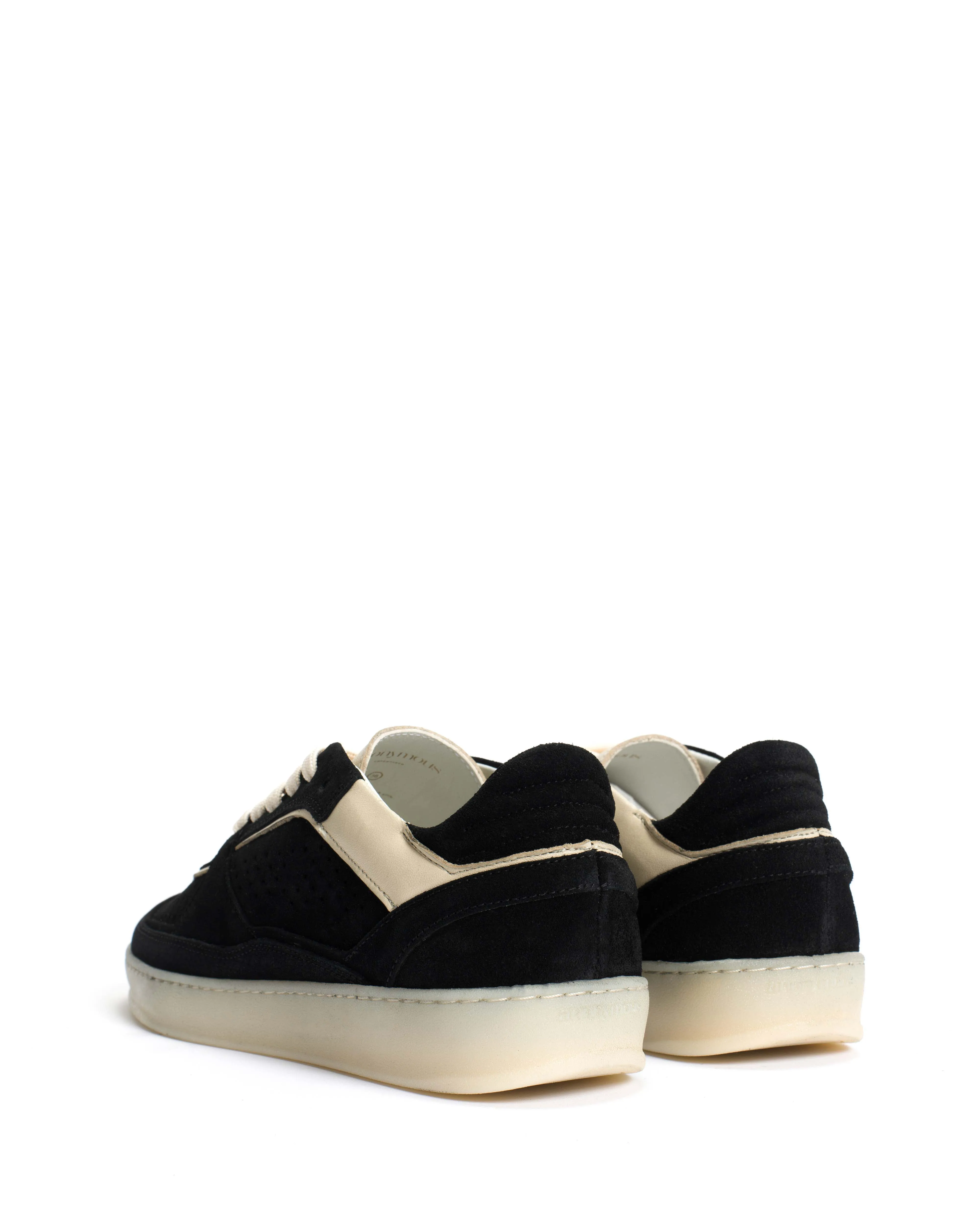 Dabbie Calf suede & sleek leather Black & white sand sold by Anonymous Copenhagen product image thumbnail 4