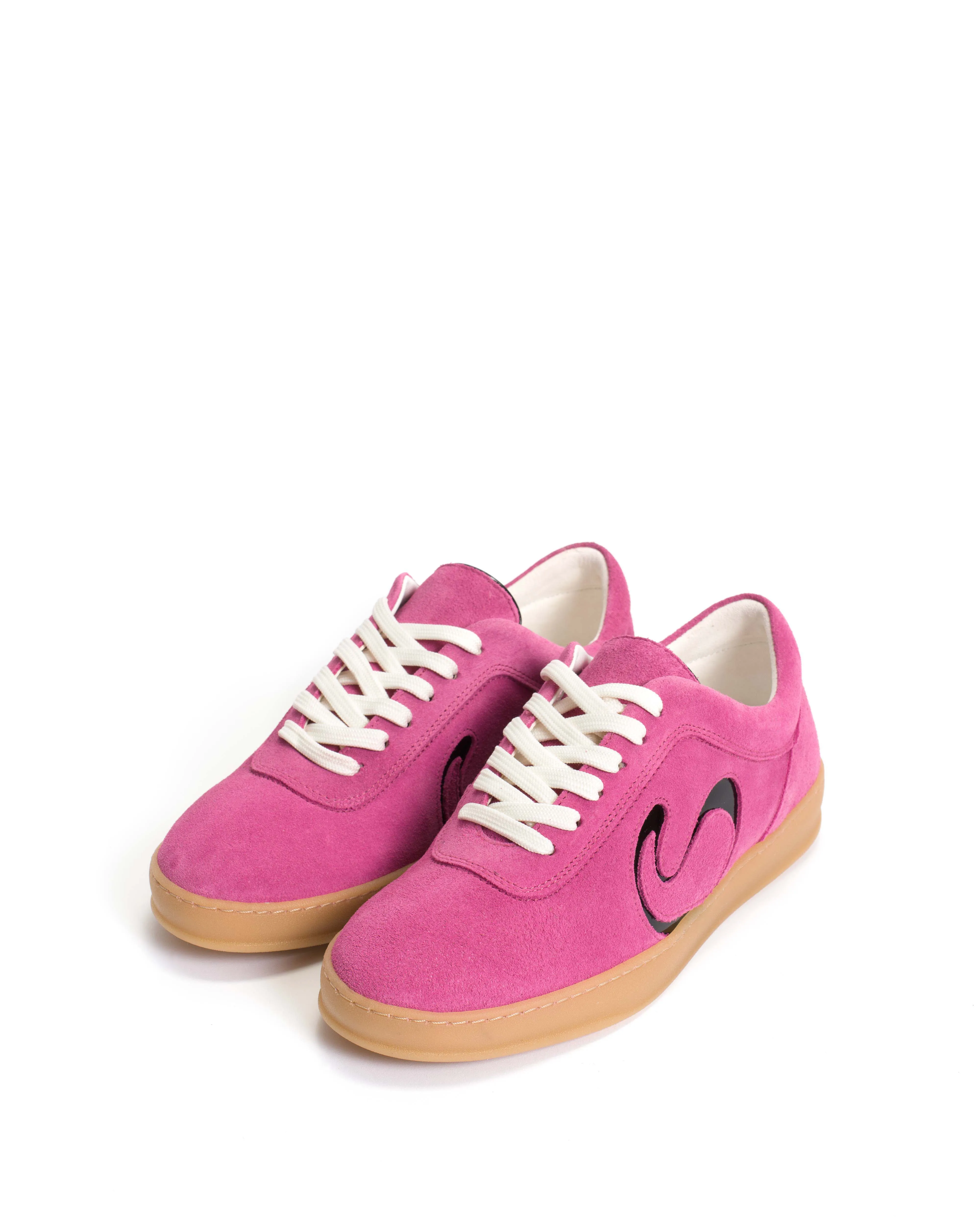 Blaire Calf suede & polished soft calf Raspberry sorbet & black sold by Anonymous Copenhagen product image thumbnail 2