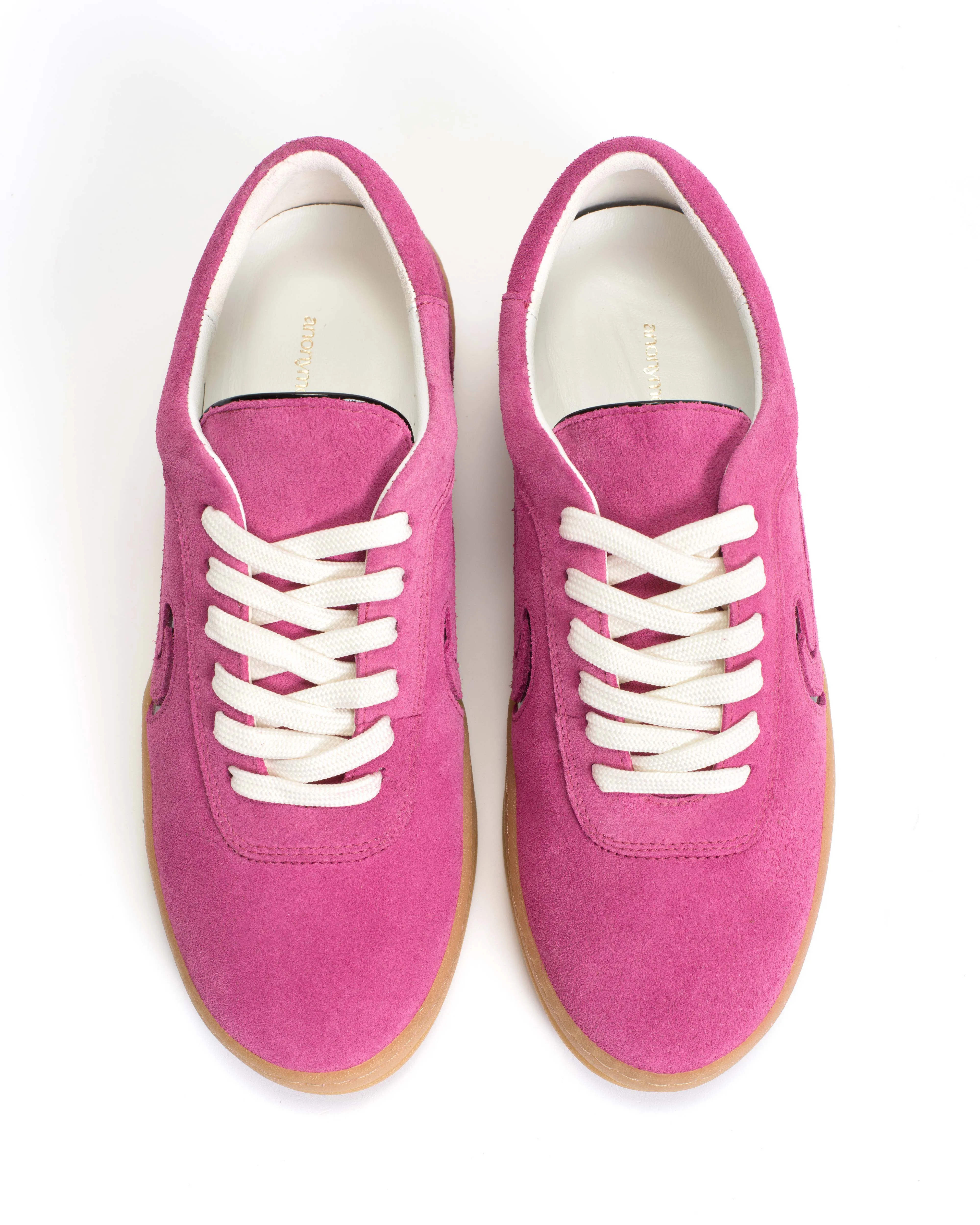 Blaire Calf suede & polished soft calf Raspberry sorbet & black sold by Anonymous Copenhagen product image thumbnail 3
