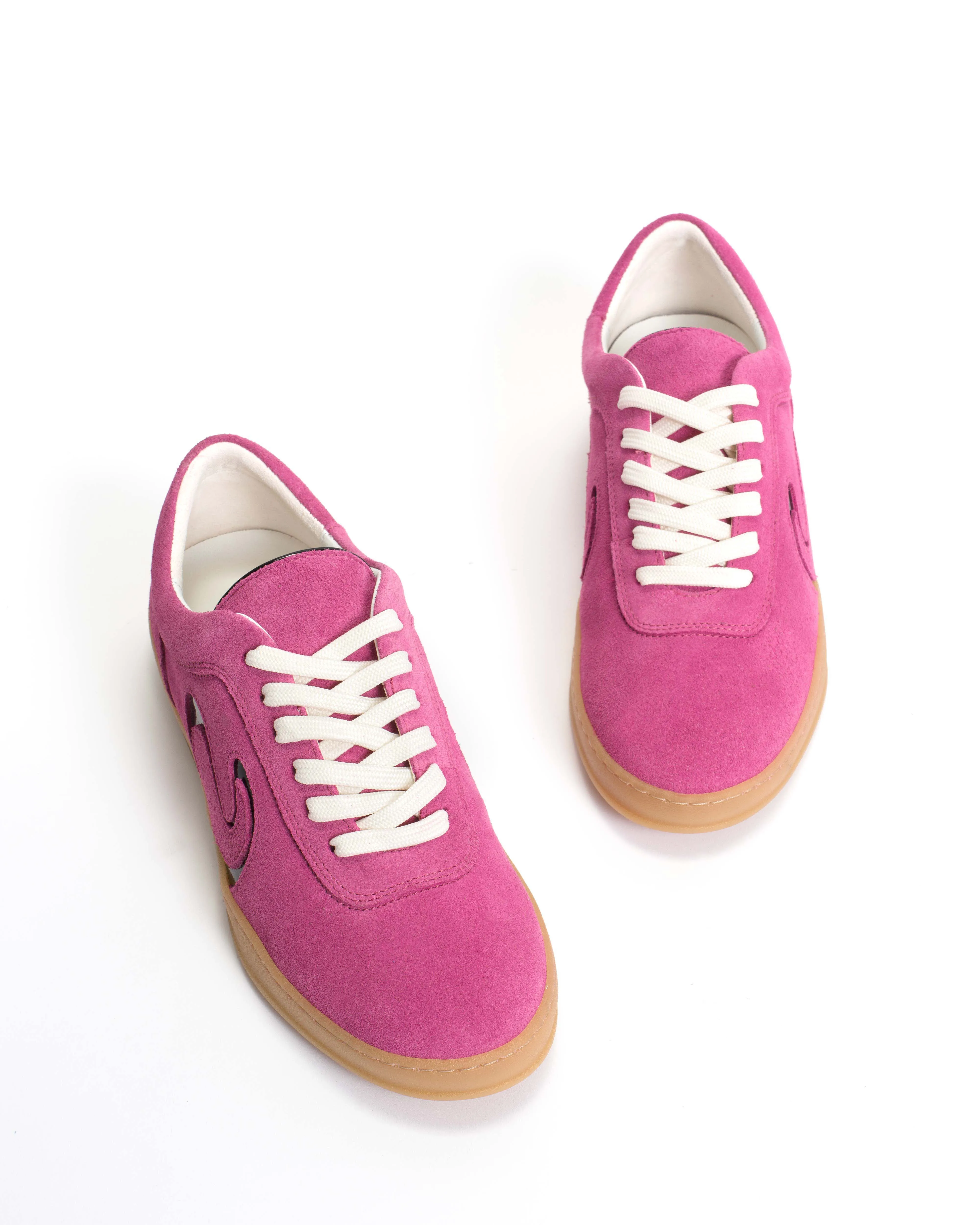 Blaire Calf suede & polished soft calf Raspberry sorbet & black sold by Anonymous Copenhagen product image thumbnail 5