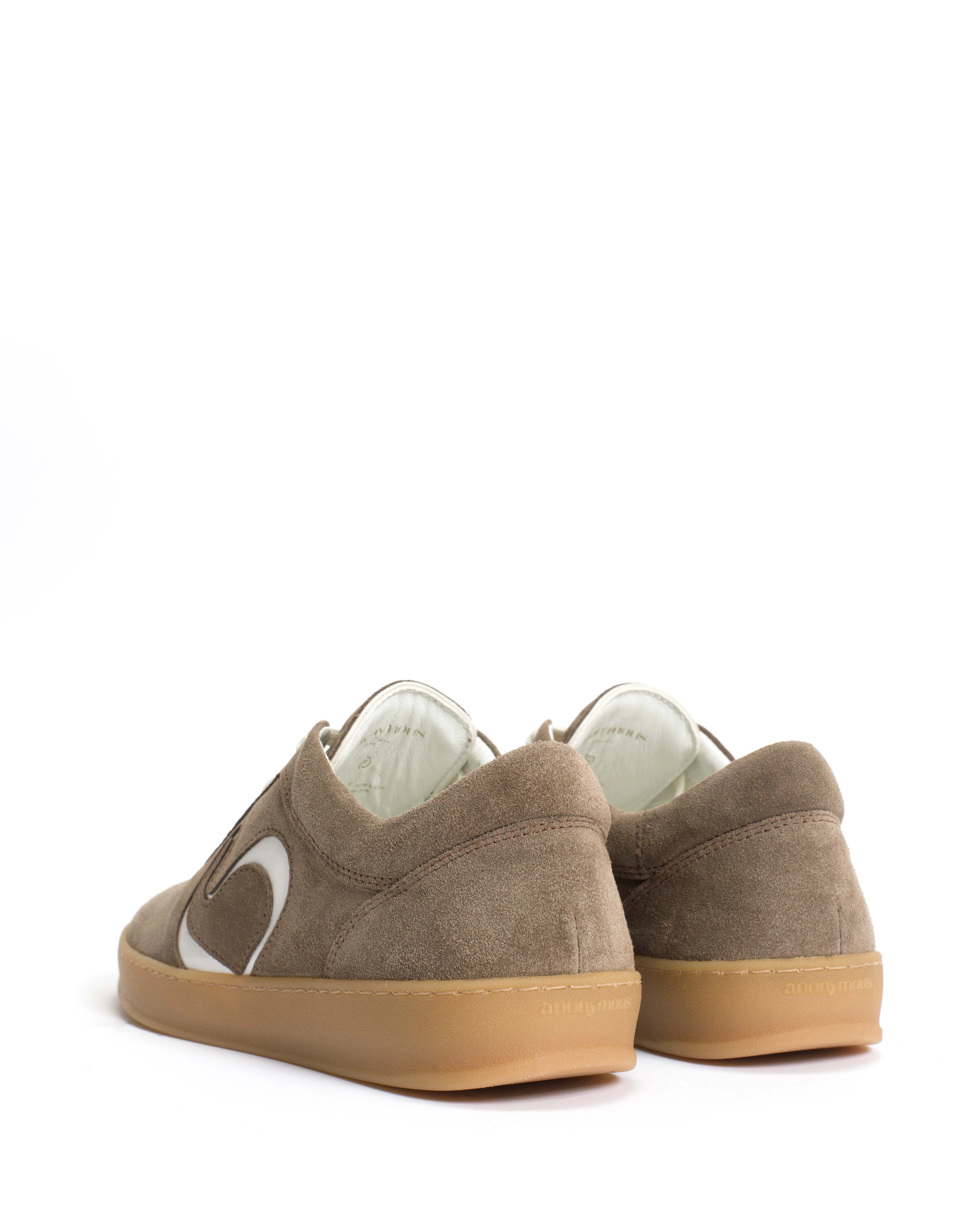 Blaire Calf suede & polished soft calf Dark taupe & white sand sold by Anonymous Copenhagen product image thumbnail 2