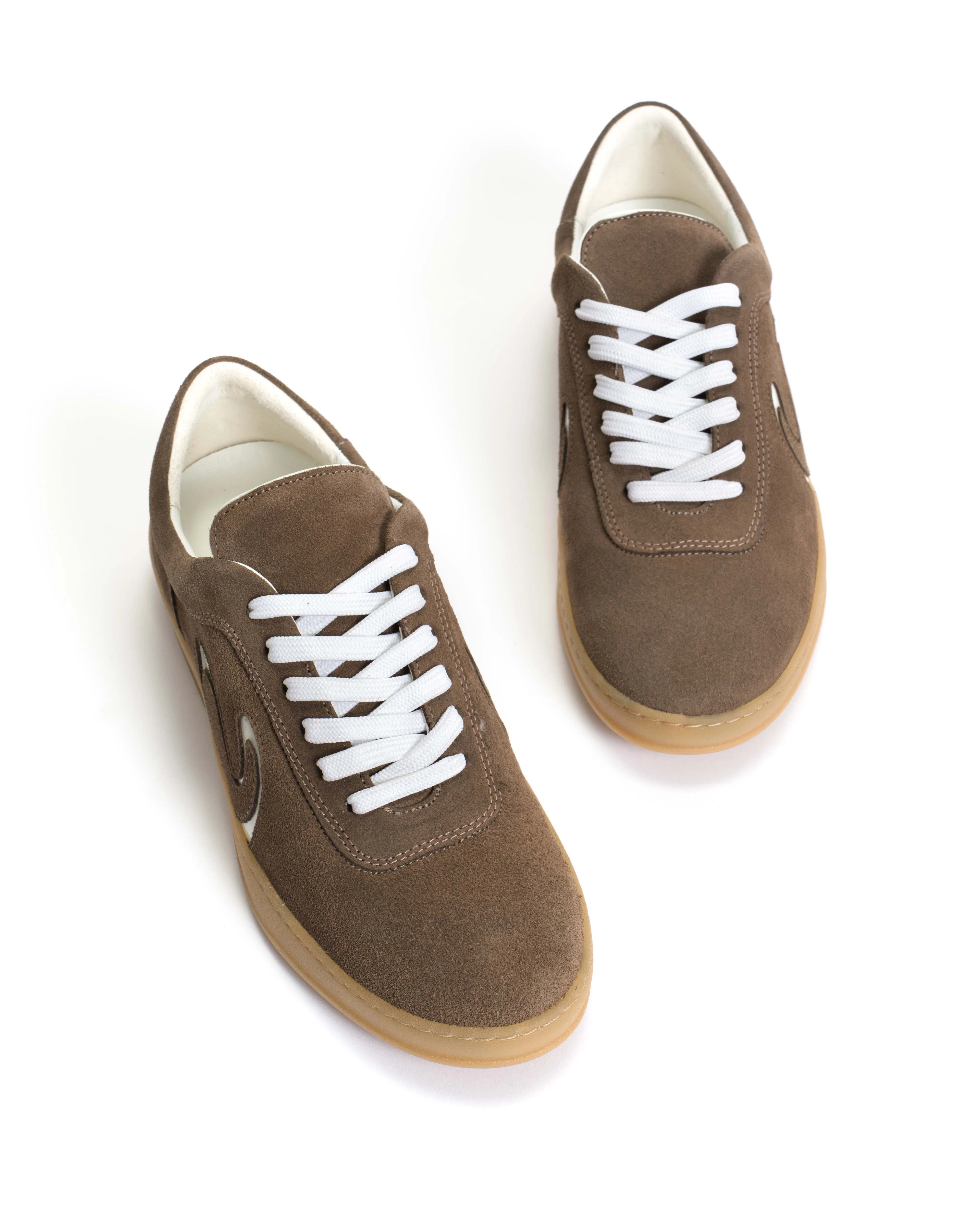 Blaire Calf suede & sleek leather Mushroom & sand white sold by Anonymous Copenhagen product image thumbnail 5