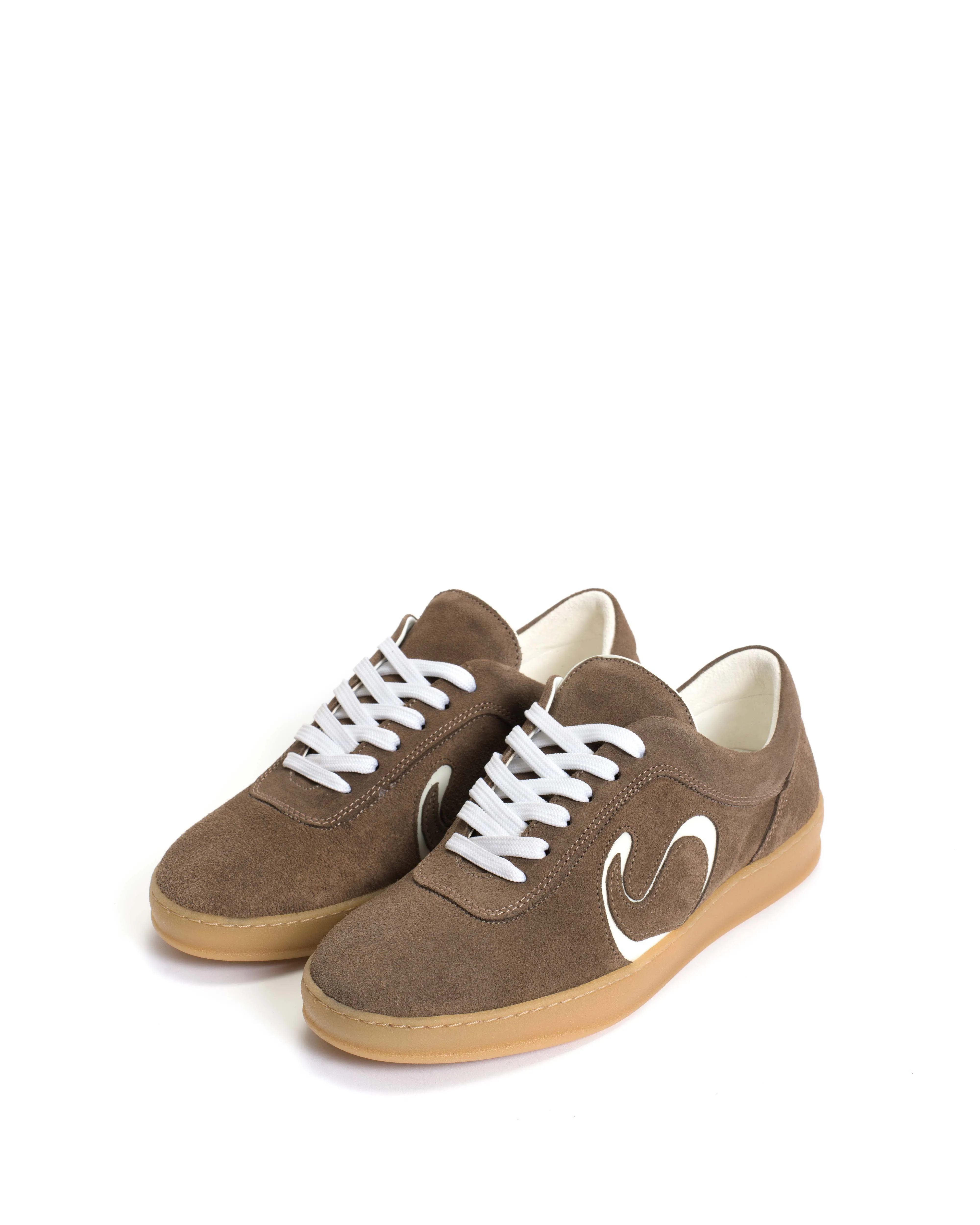 Blaire Calf suede & sleek leather Mushroom & sand white sold by Anonymous Copenhagen product image thumbnail 2