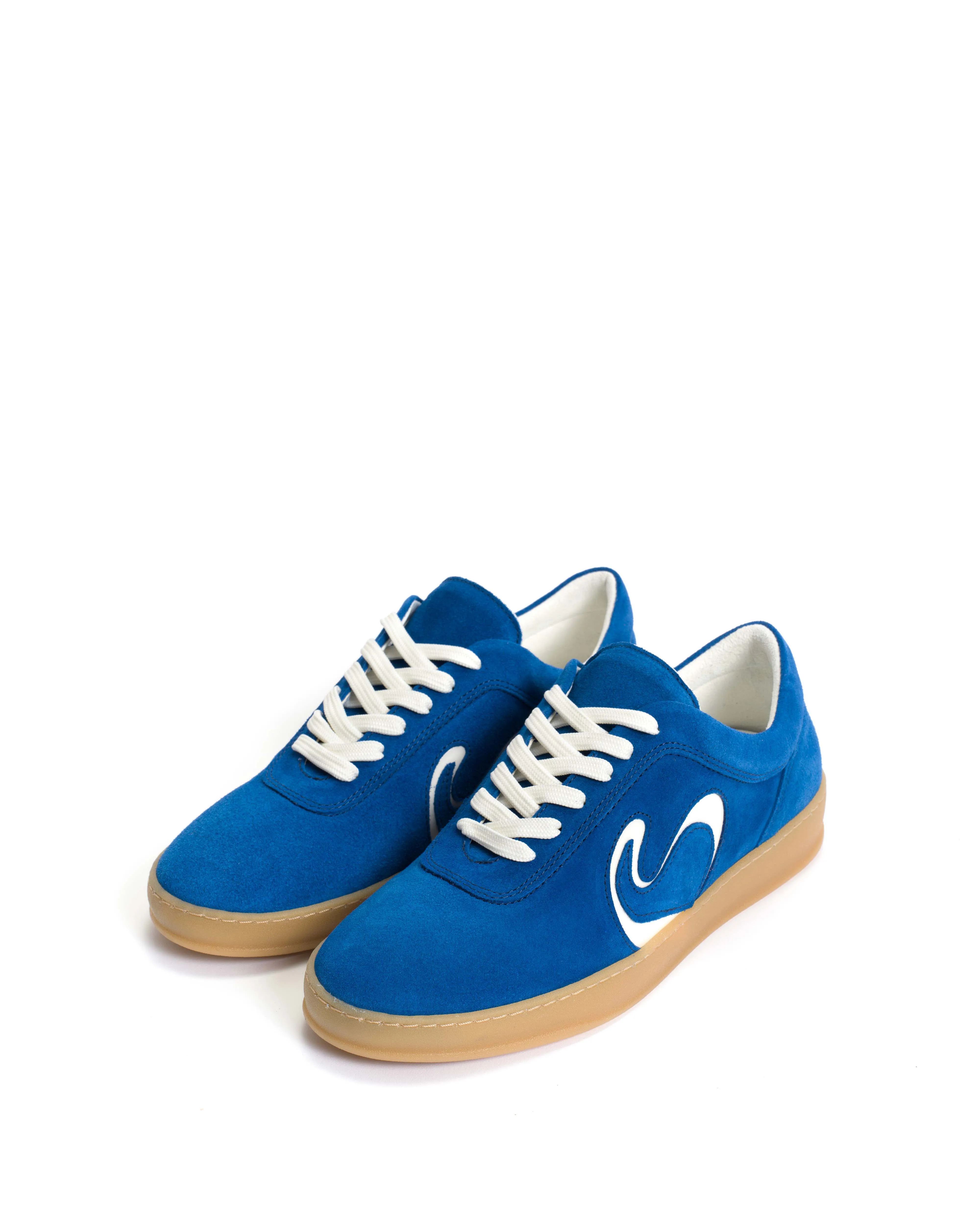 Blaire Calf suede & polished soft calf Electric blue & sand white sold by Anonymous Copenhagen product image thumbnail 2