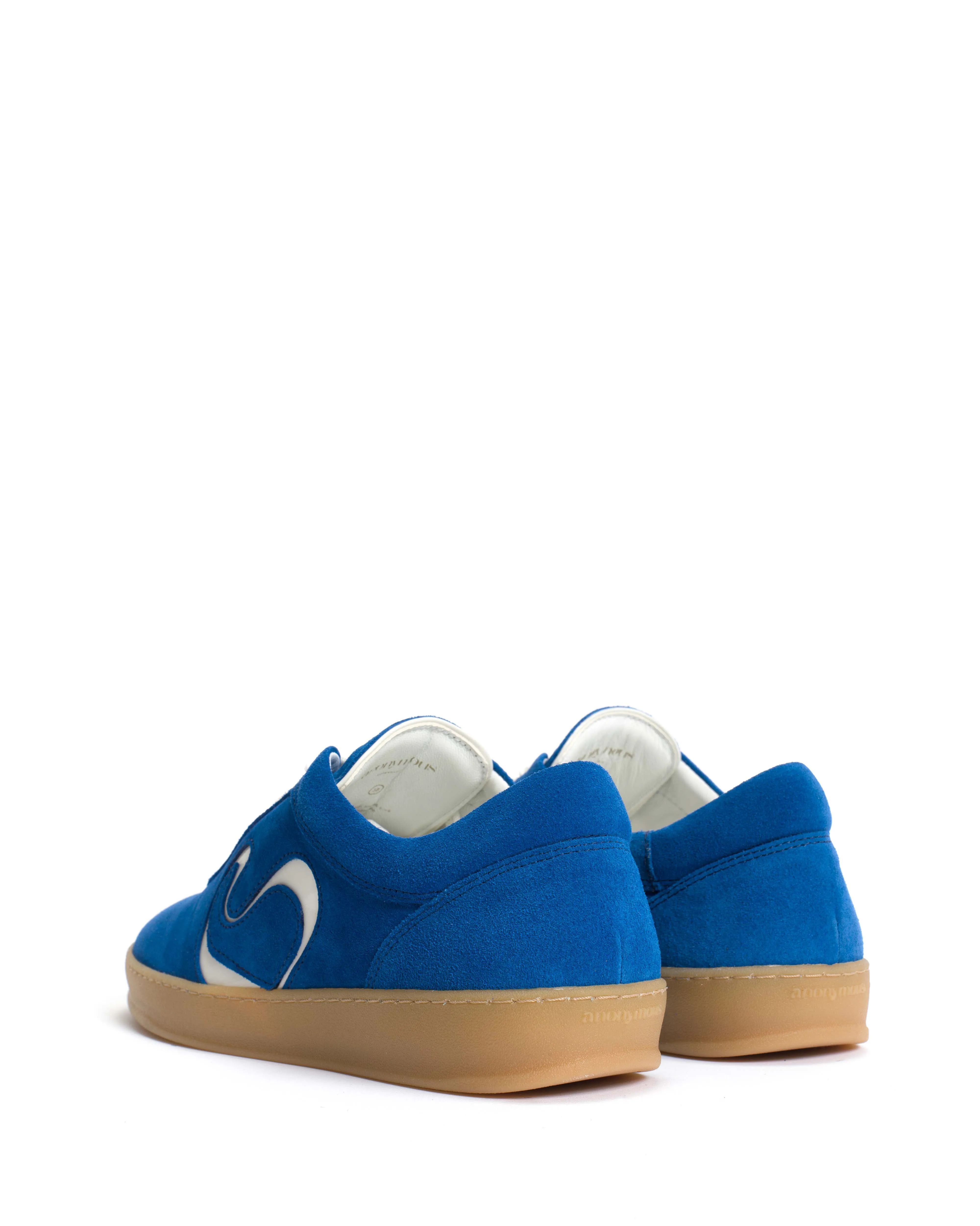 Blaire Calf suede & polished soft calf Electric blue & sand white sold by Anonymous Copenhagen product image thumbnail 4