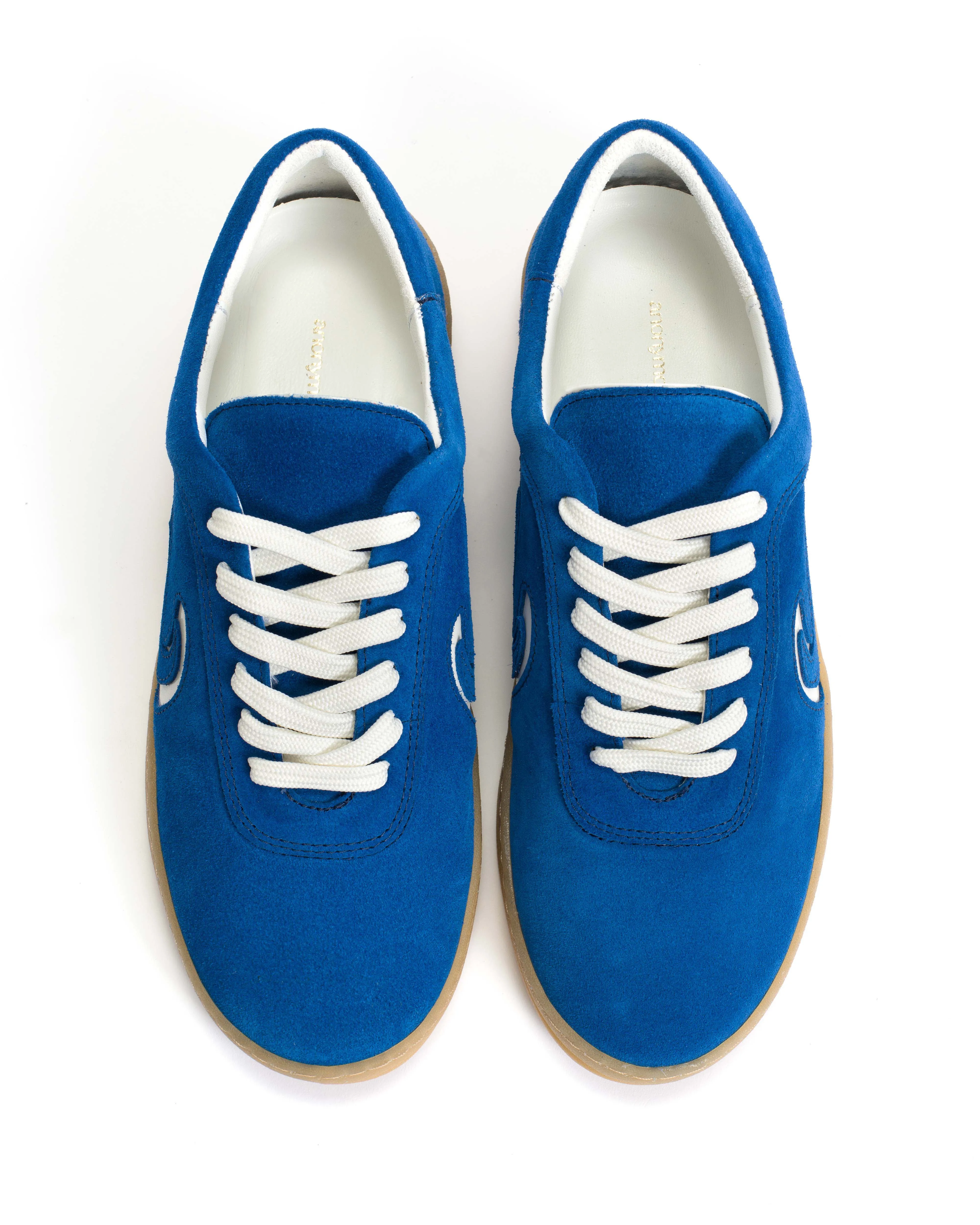 Blaire Calf suede & polished soft calf Electric blue & sand white sold by Anonymous Copenhagen product image thumbnail 3