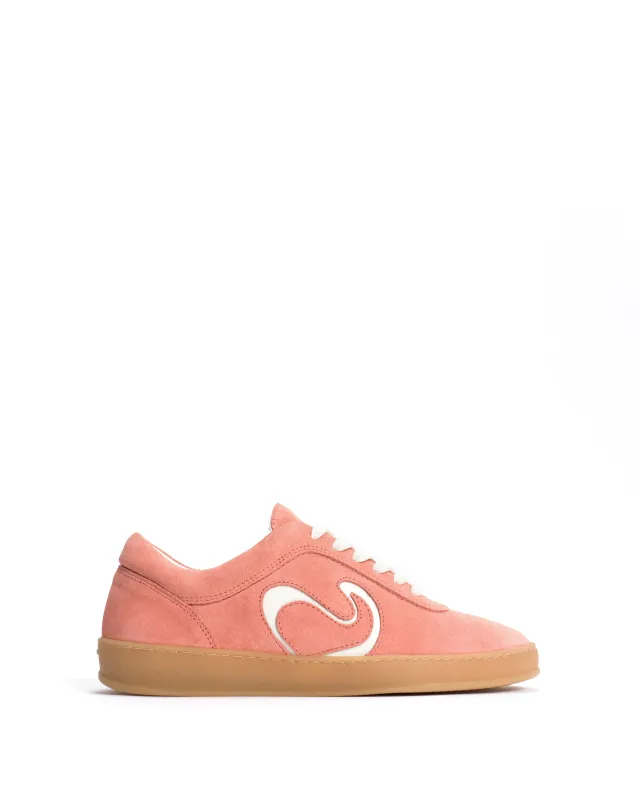 Blaire Calf suede & polished soft calf Coral pink & sand white sold by Anonymous Copenhagen